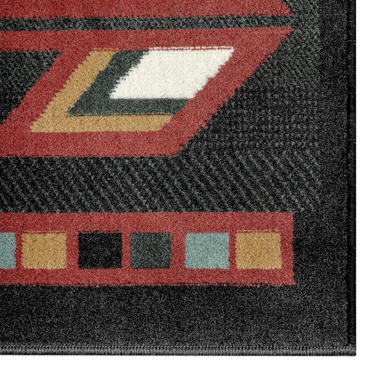 Home Dynamix Premium Sagrada Southwestern Geometric Area Rug Green/Red, 5'2"x7'4"