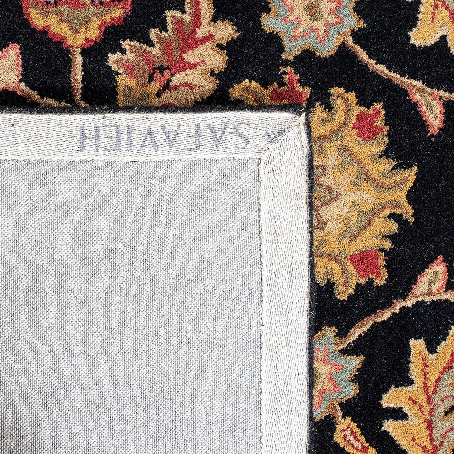 Heritage HG957 Handmade Area Rug - 4'x6' - Black/Beige - Safavieh