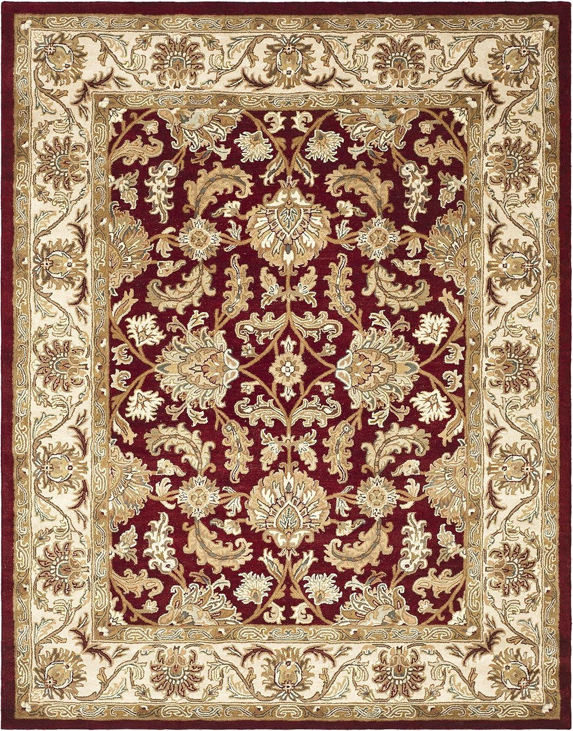 SAFAVIEH Heritage Valery Traditional Wool Area Rug, Red/Ivory, 9'6" x 13'6"