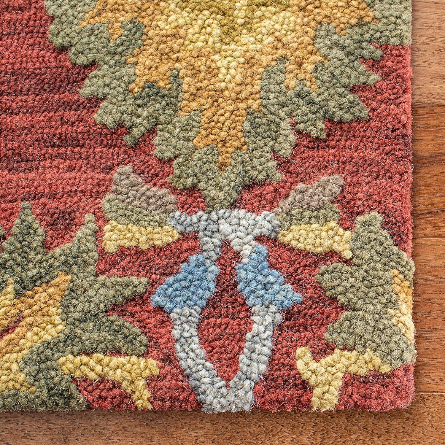 Blossom BLM402 Hand Tufted Runner Rug - Red/Multi - 2'3"x12' - Safavieh.