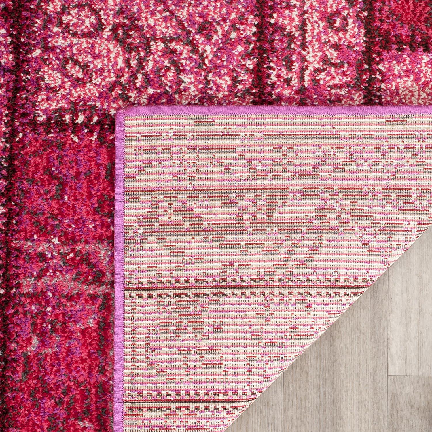 SAFAVIEH Monaco Gerard Geometric Area Rug, Pink/Multi, 5'1" x 7'7"