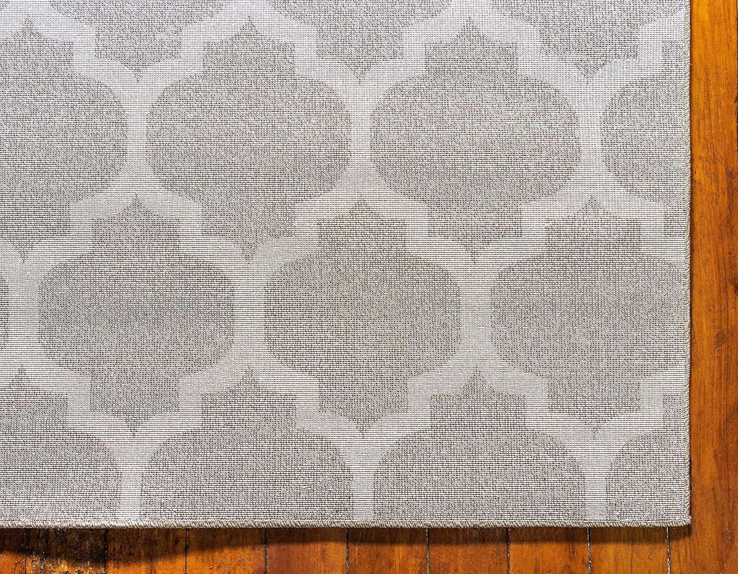 Unique Loom 7' 1 x 10' 0 Trellis Philadelphia Light Brown Area Rug