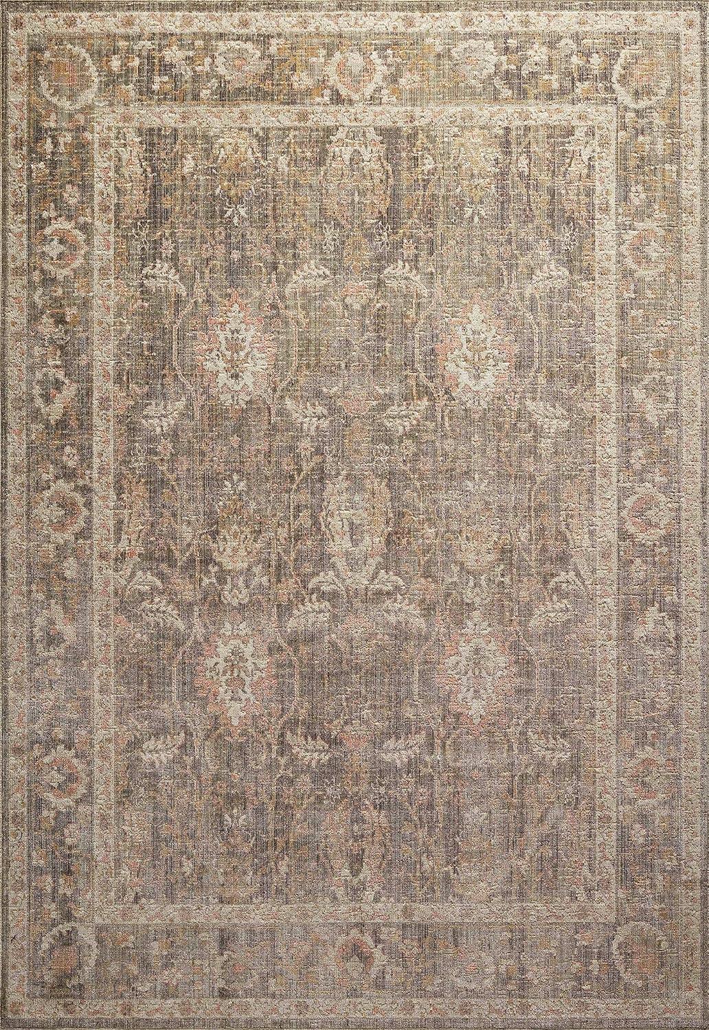 Sage & Blush Rosemarie 2'7" x 12' Synthetic Easy-Care Area Rug