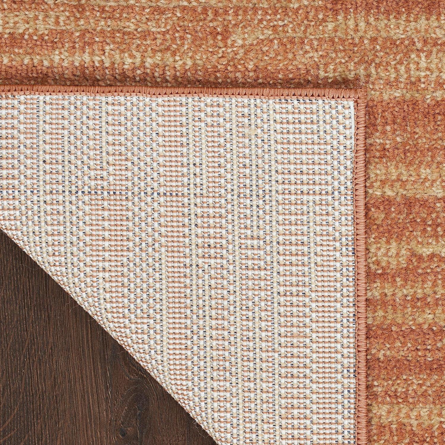 Nourison Essentials Easy Care Indoor Outdoor Area Rug - Rust 9' x 12'