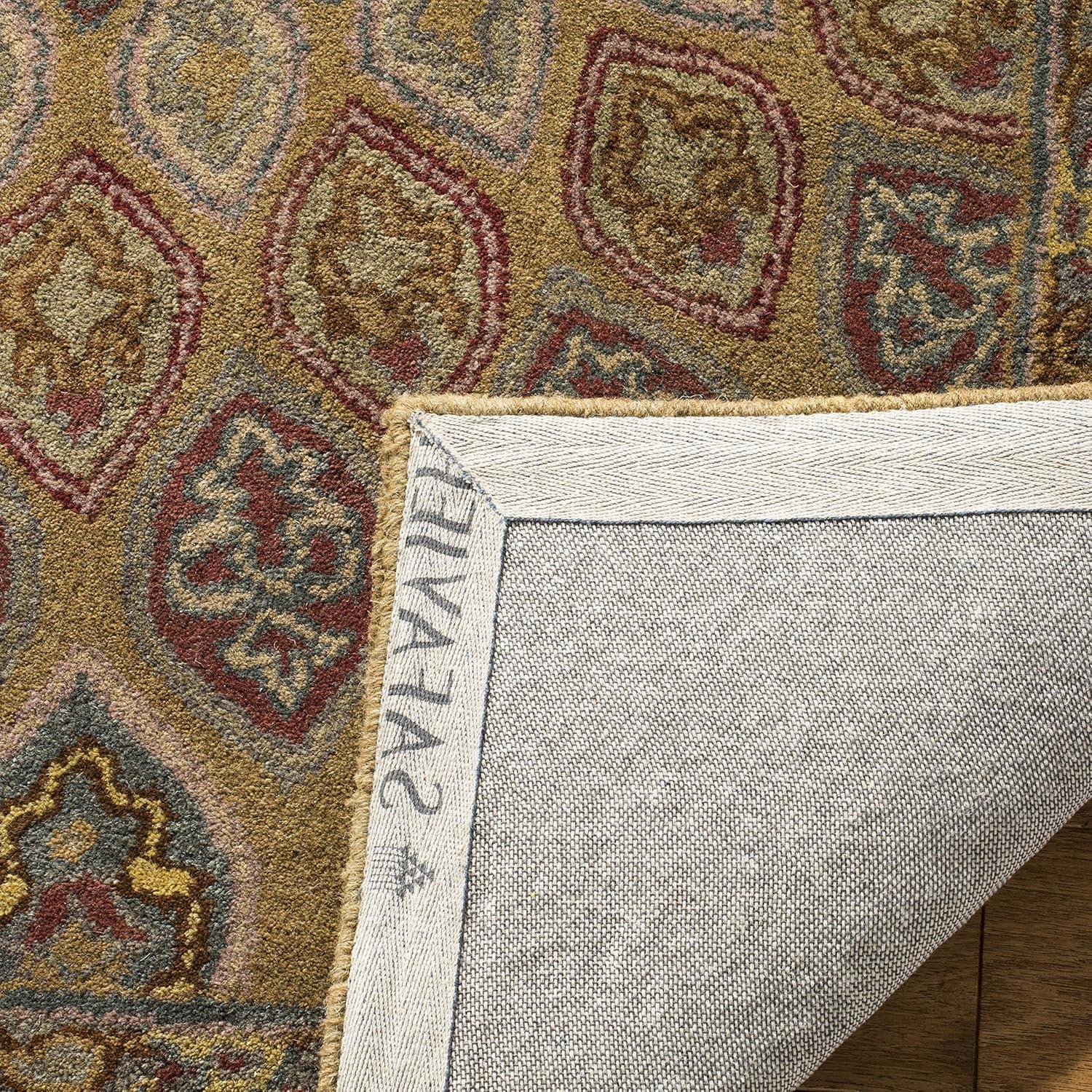 Heritage HG914 Hand Tufted Area Rug - Light Brown/Grey - 4'x4' - Safavieh.