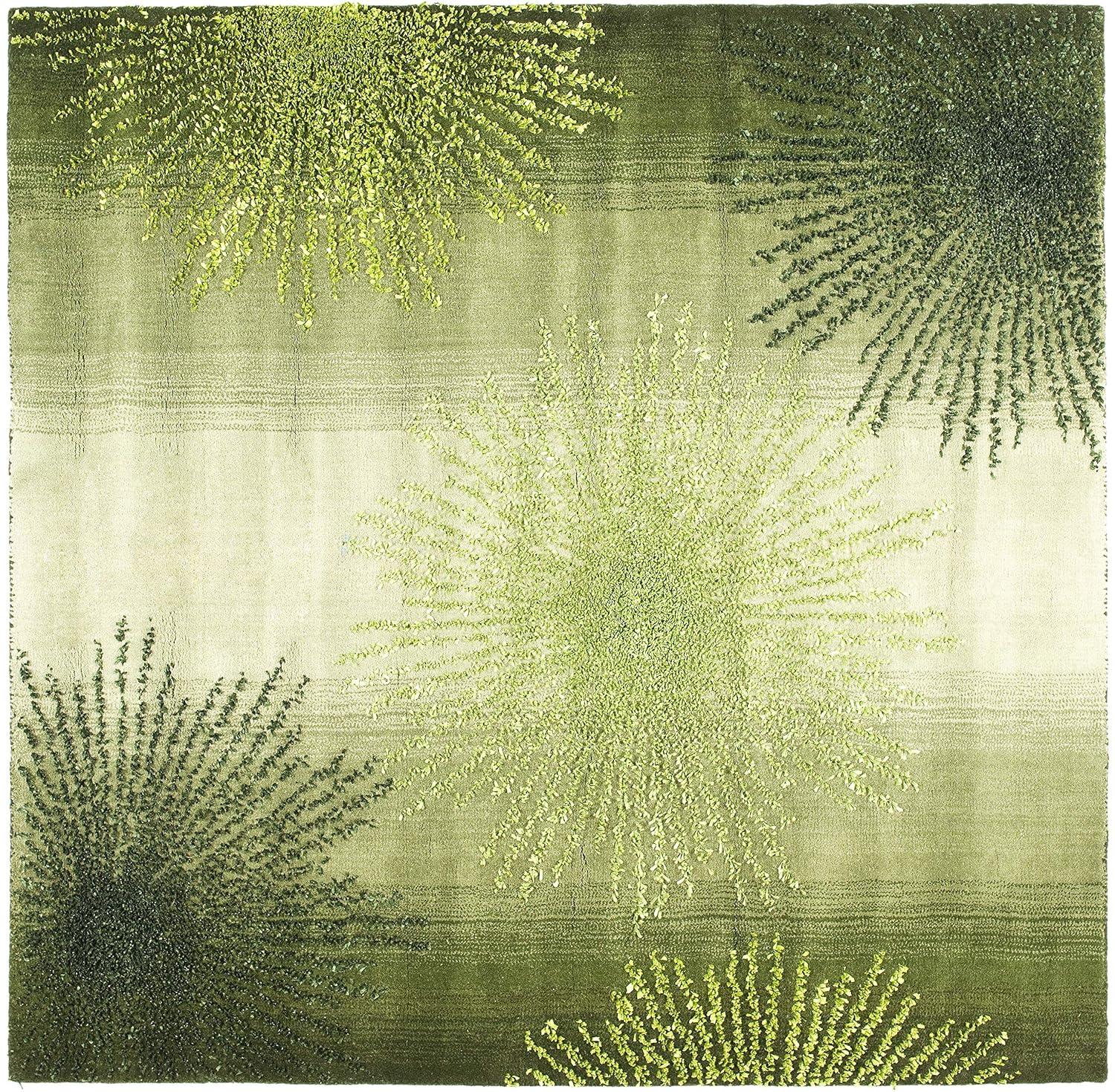 Soho SOH712 Hand Tufted Area Rug - Green/Multi - 6'x6' - Safavieh.