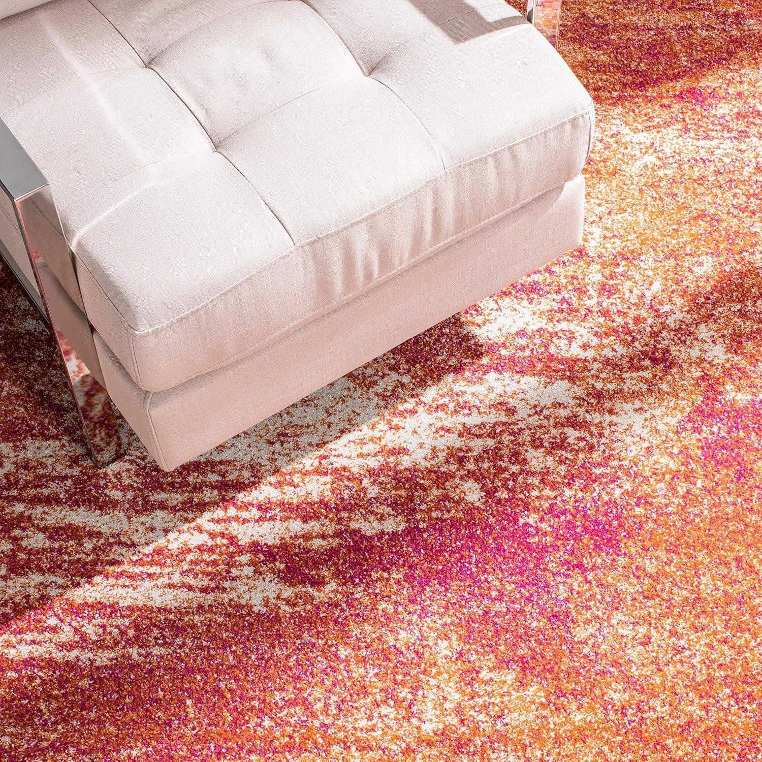 Evoke EVK272 Power Loomed Indoor Area Rug - Ivory/Orange - 4'x6' - Safavieh