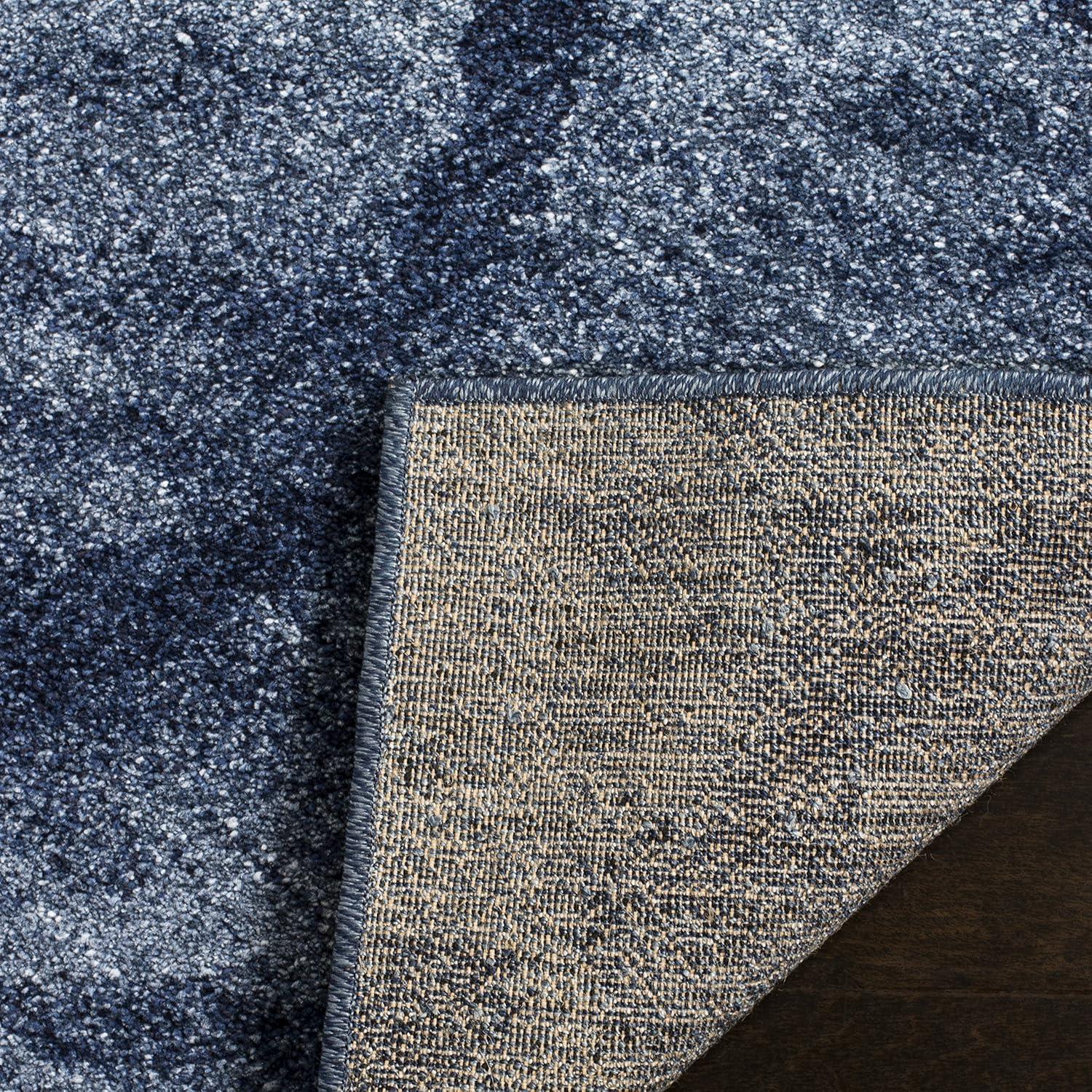 Retro RET2144 Power Loomed Indoor Area Rug - 5'3"x8' - Blue/Dark Blue - Safavieh