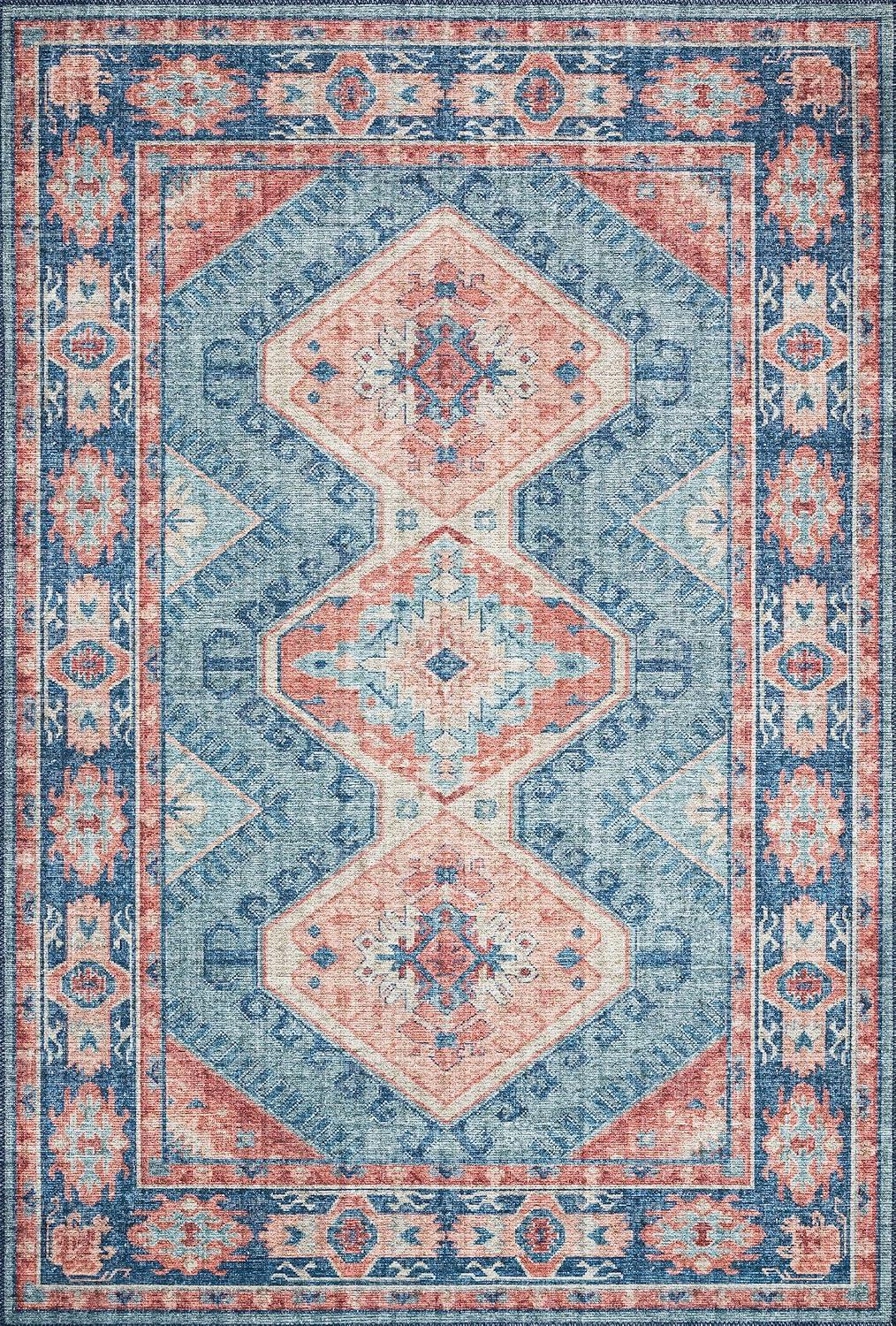 Loloi II Skye Oriental Turquoise / Terracotta Area Rug