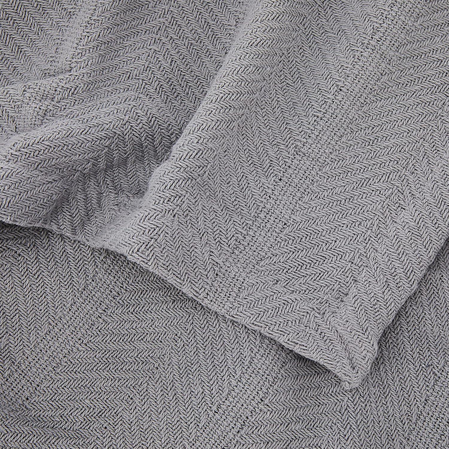 Eddie Bauer Herringbone Cotton Reversible Blanket