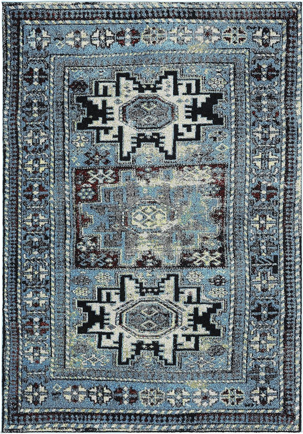 SAFAVIEH Vintage Hamadan VTH213M Lt Blue /Black Rug