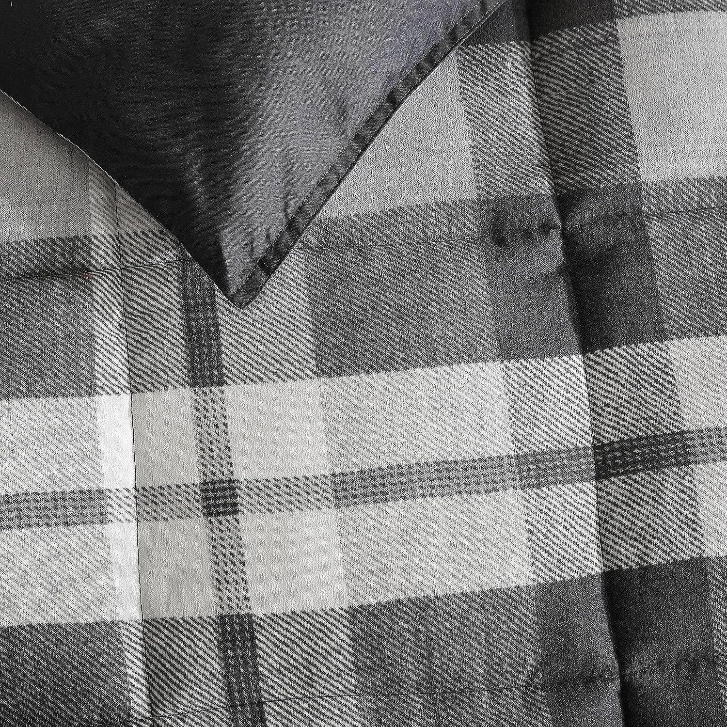 Nautica Nautica Crossview Plaid Microsuede Blue Comforter Set