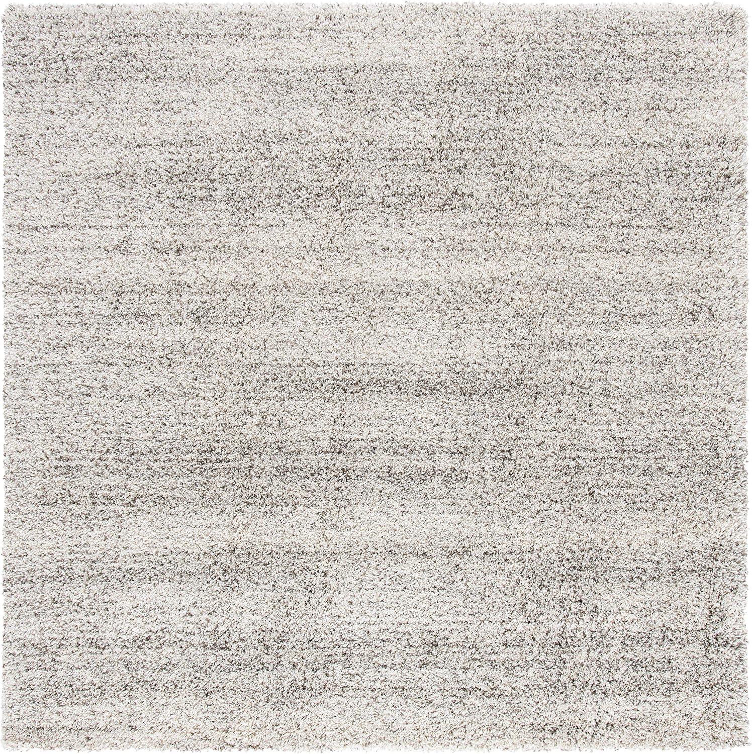 Hudson Shag SGH295 Power Loomed Indoor Area Rug - Ivory/Grey - 4'x4' - Safavieh