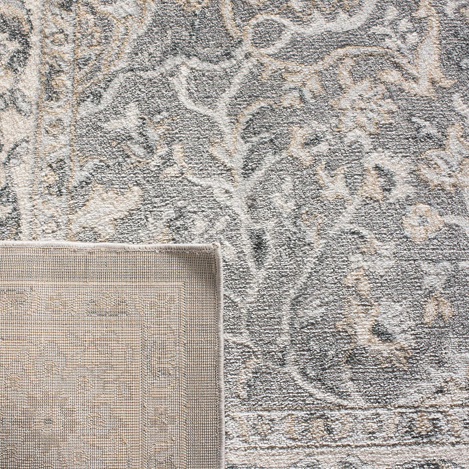 Isabella ISA912 Power Loomed Area Rug - Grey/Dark Grey - 4'x6' - Safavieh.