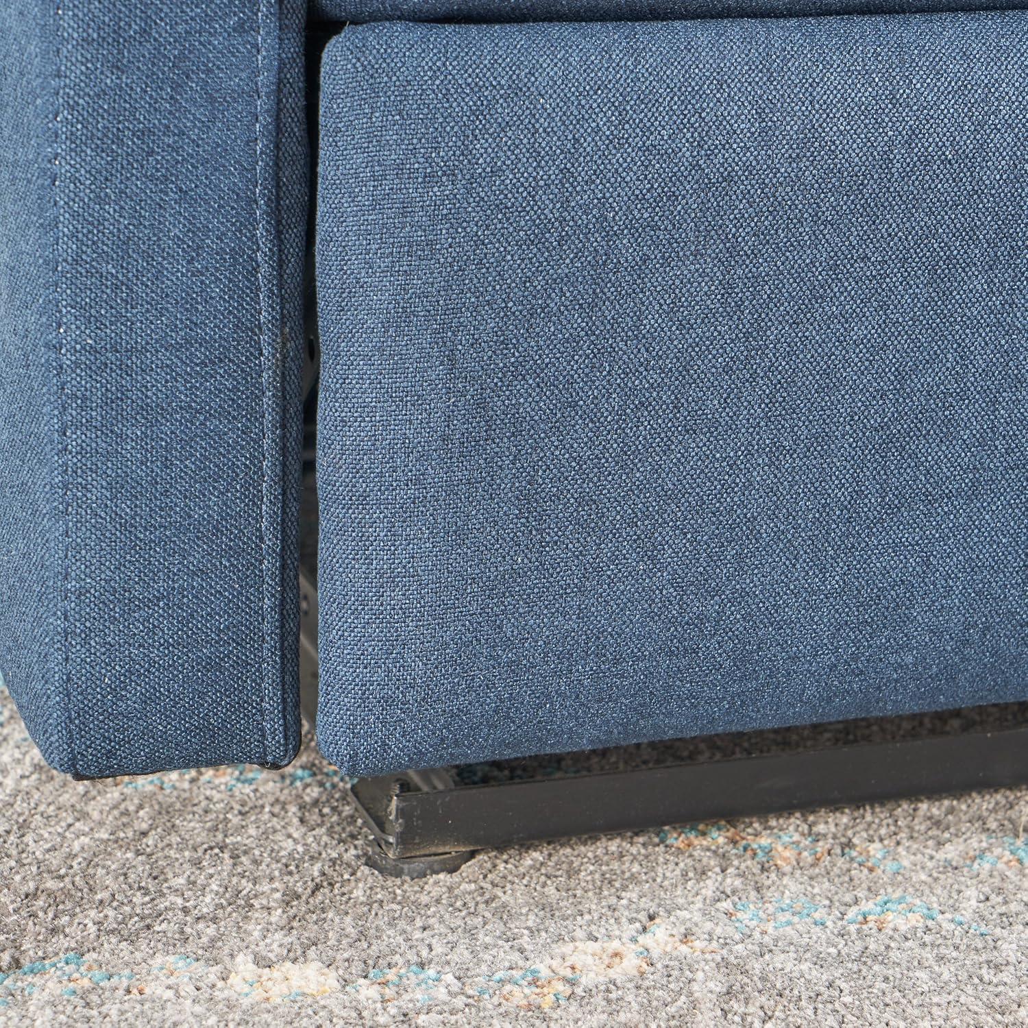 Christopher Knight Home Halima 2-Seater Recliner - Navy : Upholstered Polyester, Hardwood Frame