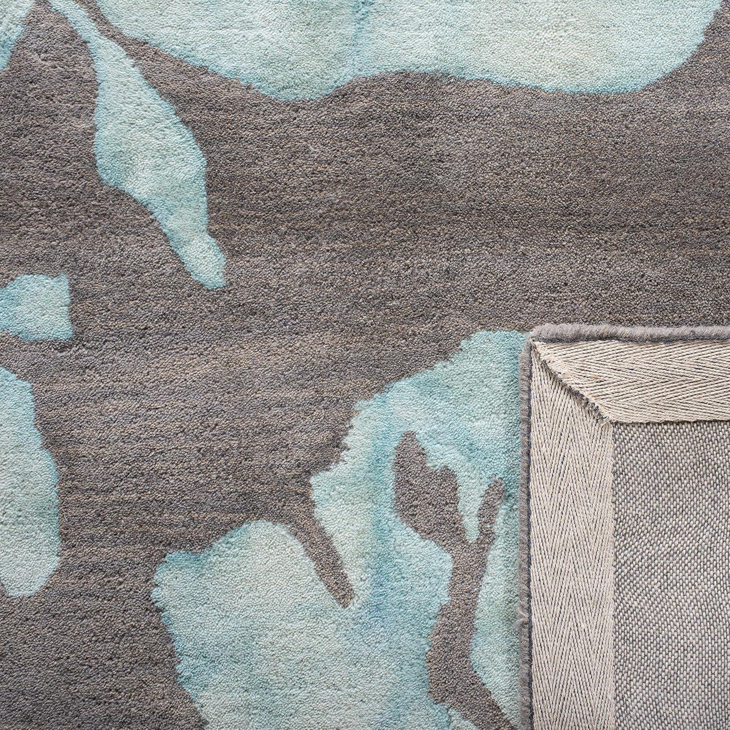 Dip Dye DDY716 Hand Tufted Area Rug - Grey/Turquoise - 8'9"x11'9" - Safavieh.