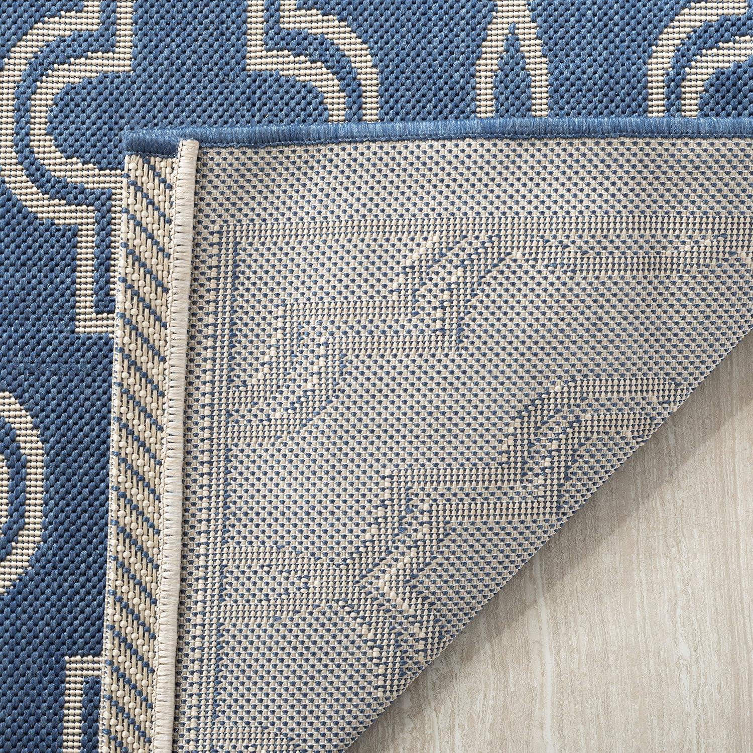Martha Stewart Collection - MSR4274 - Indoor Power Loomed Area Rugs - Blue/Beige - 5'3"x7'7"