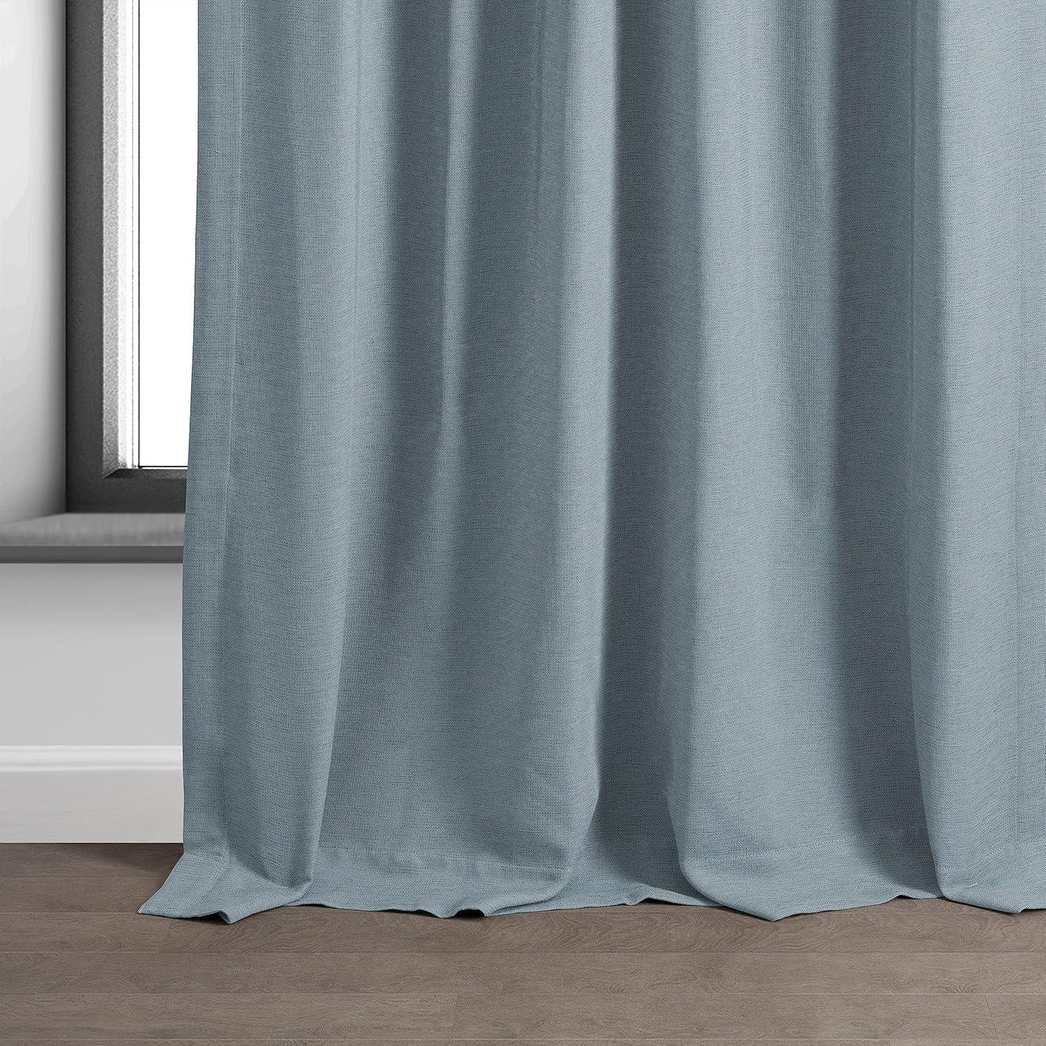 Gulf Blue Blackout Polyester Window Panel, 96 Inches