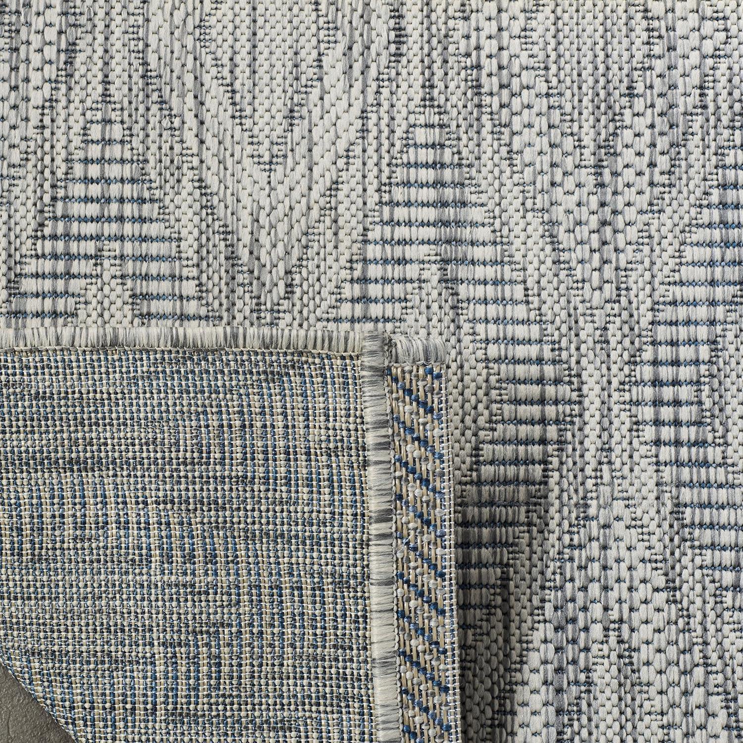 Courtyard CY8522 Power Loomed Indoor and Outdoor Runner Rug - Grey/Grey - 2'3"x20' - Safavieh