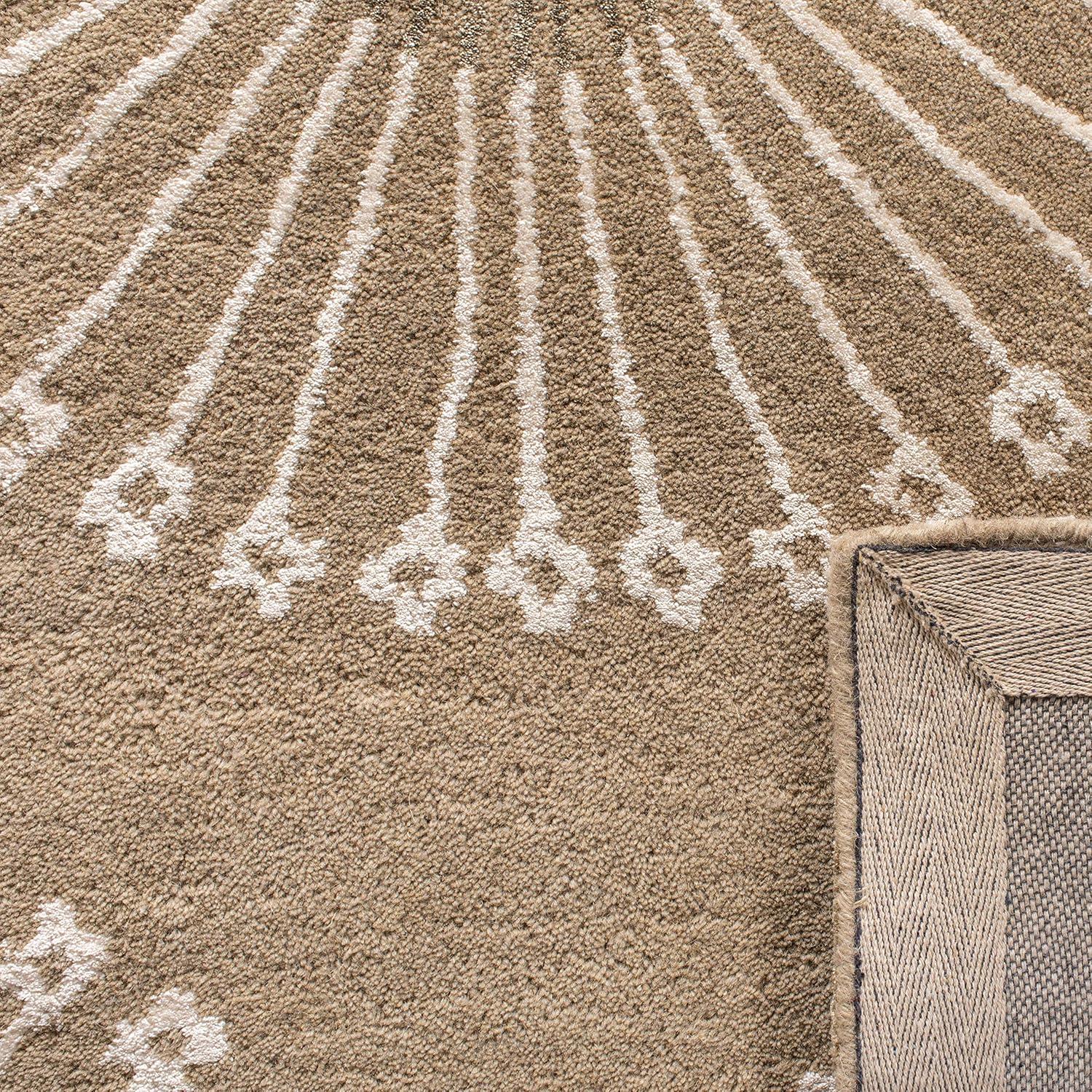 Soho SOH821 Hand Tufted Area Rug - Beige/Brown - 6'x6' - Safavieh.
