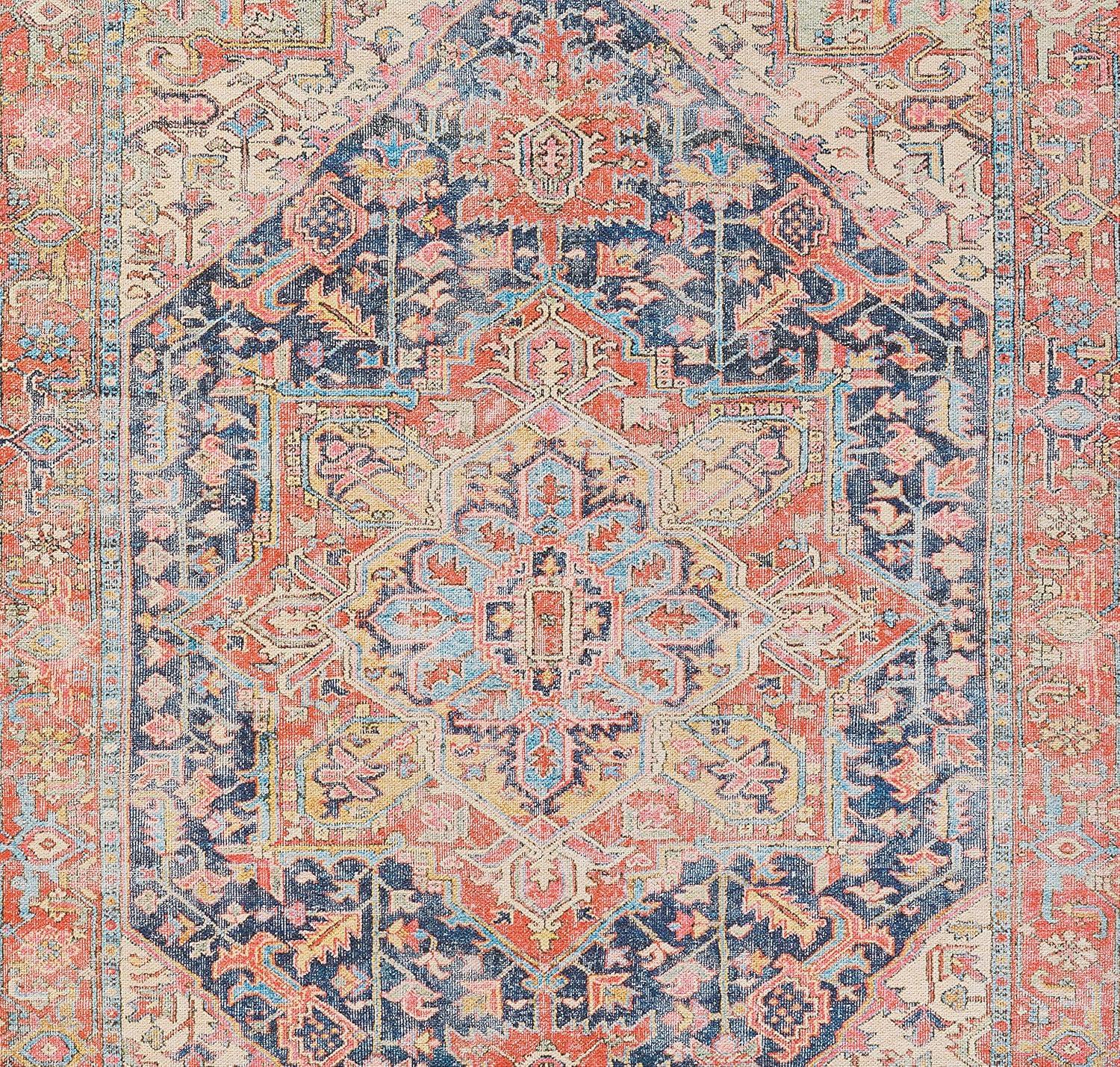 Momeni Chandler Medallion Area Rug, 2'3" X 7'6" Runner, Navy