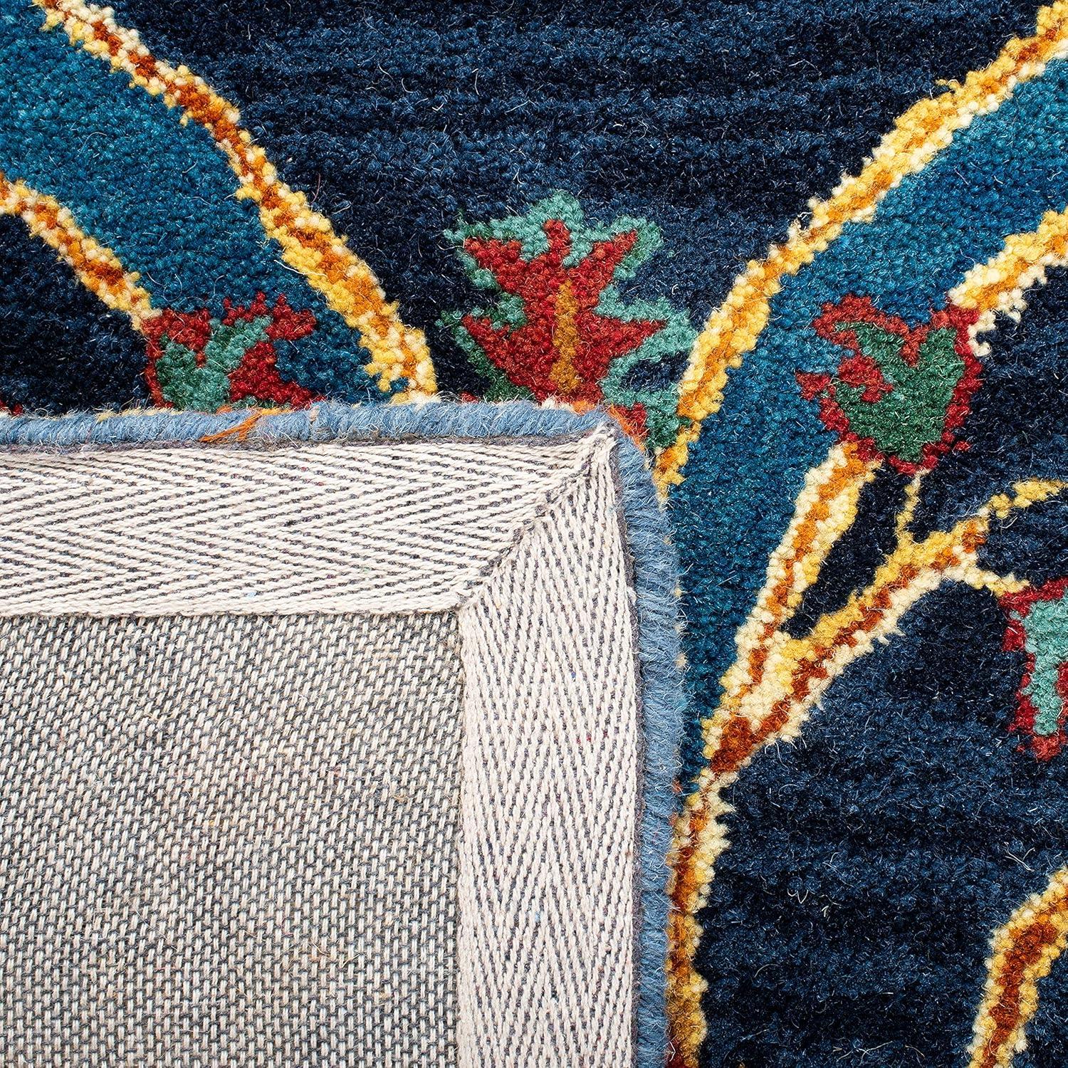 Heritage HG475 Hand Tufted Area Rug - Navy/Yellow - 3'x5' - Safavieh.