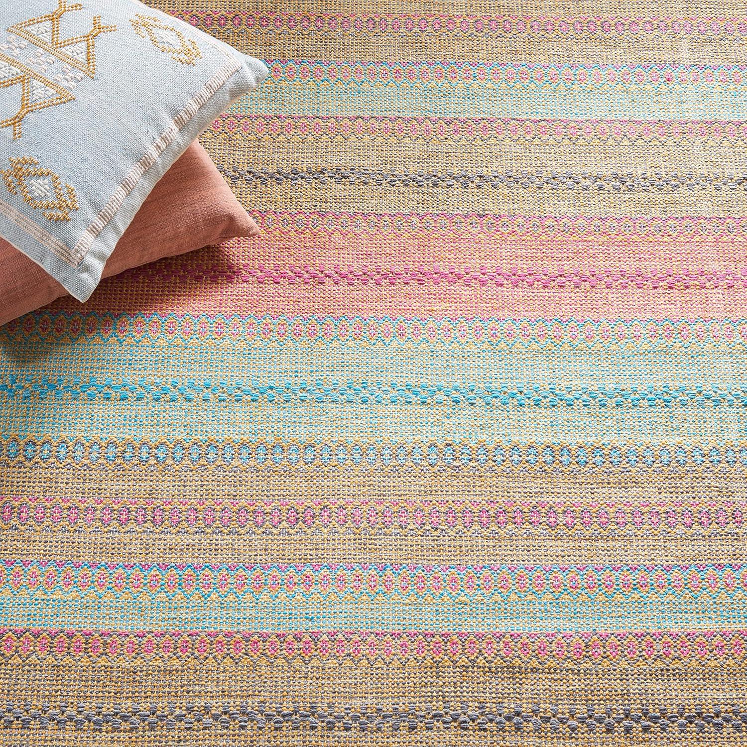 Montauk MTK851 Hand Woven Area Rug - Blue/Pink - 3'x5' - Safavieh.