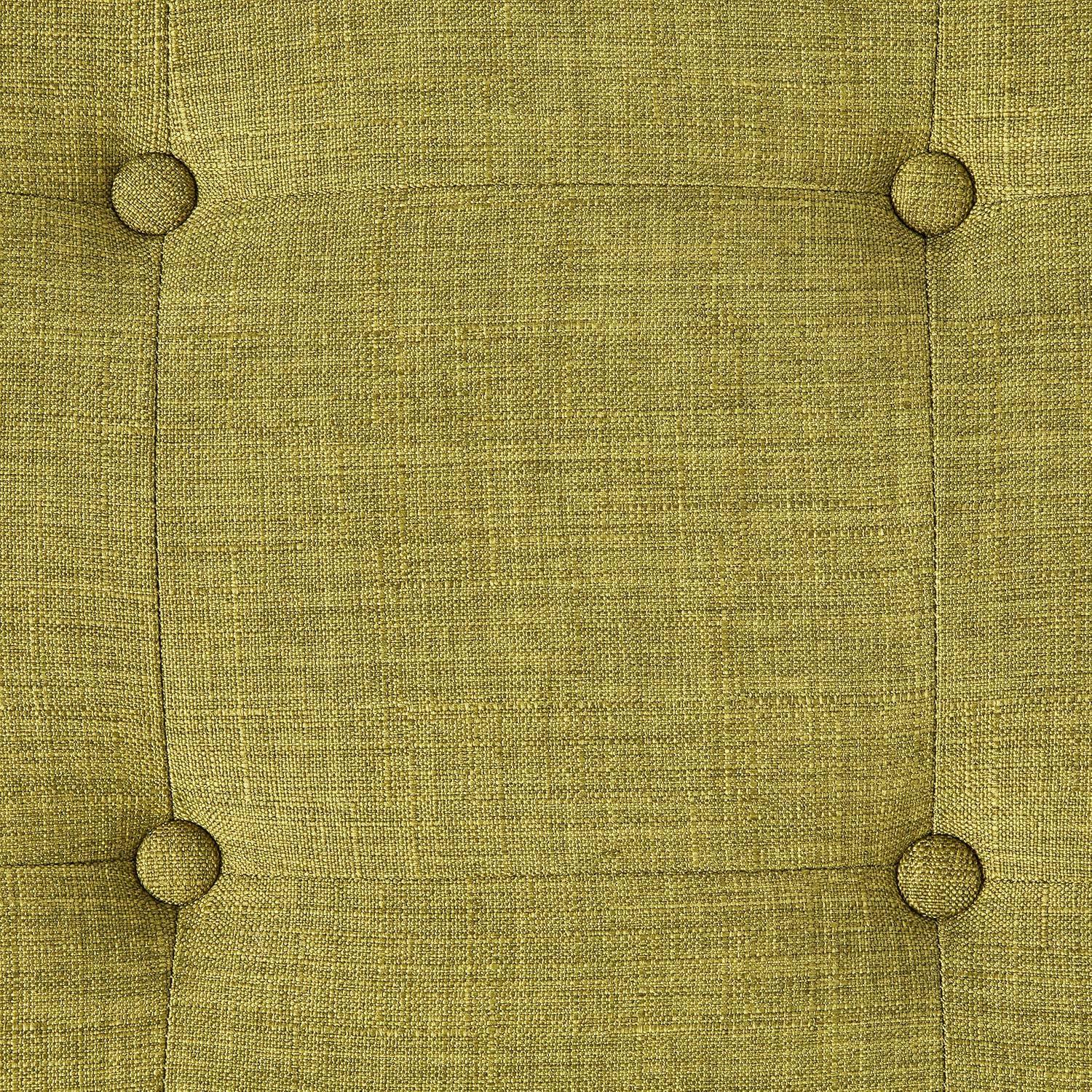 Katheryn Storage Bench Green - OSP Home Furnishings: Mid-Century Modern Ottoman, Plywood Frame, Polyester Upholstery