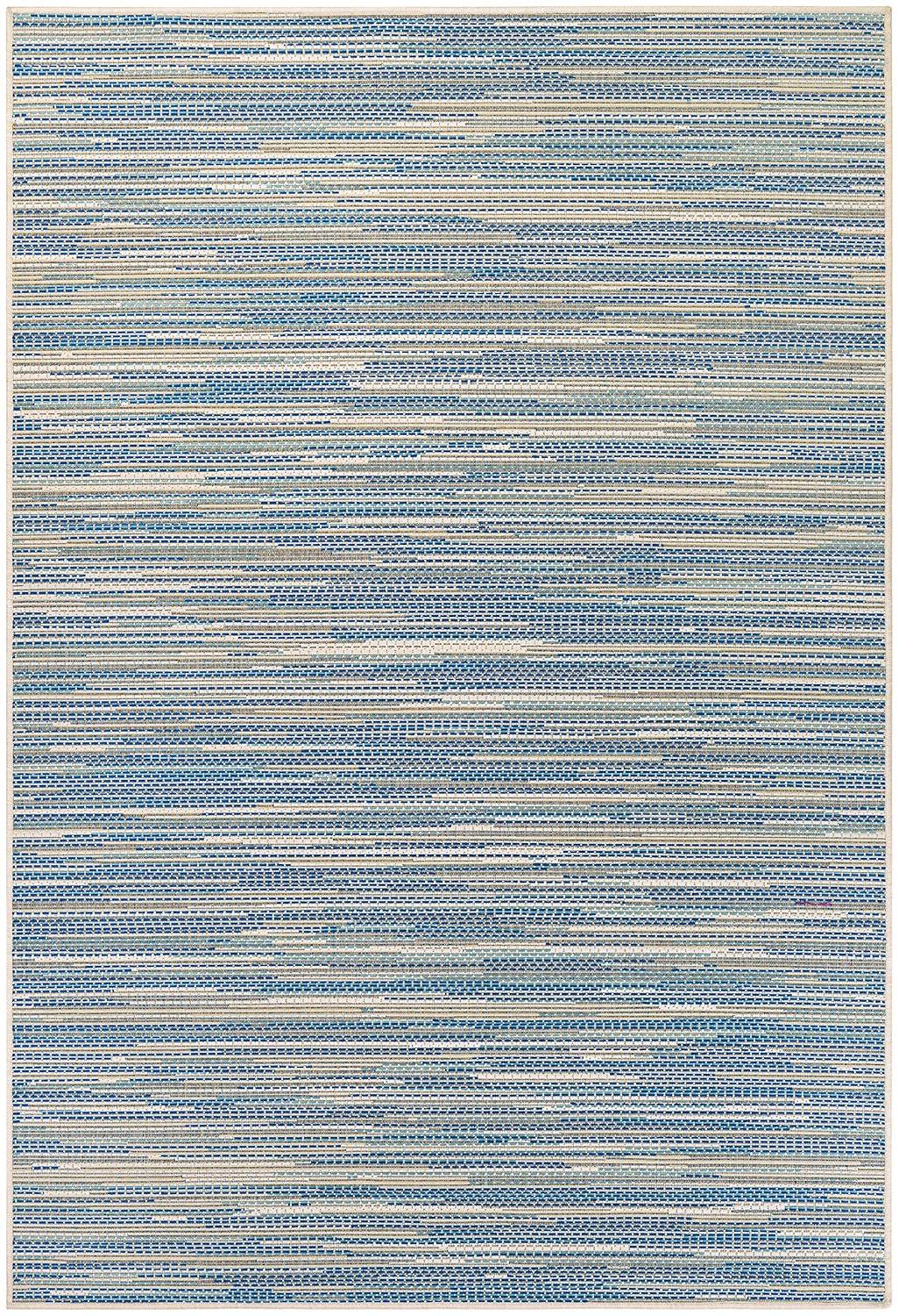 Couristan Monaco Alassio Indoor / Outdoor Area Rug, Sand-Azure Blue-Turquoise, 3'9" x 5'5"