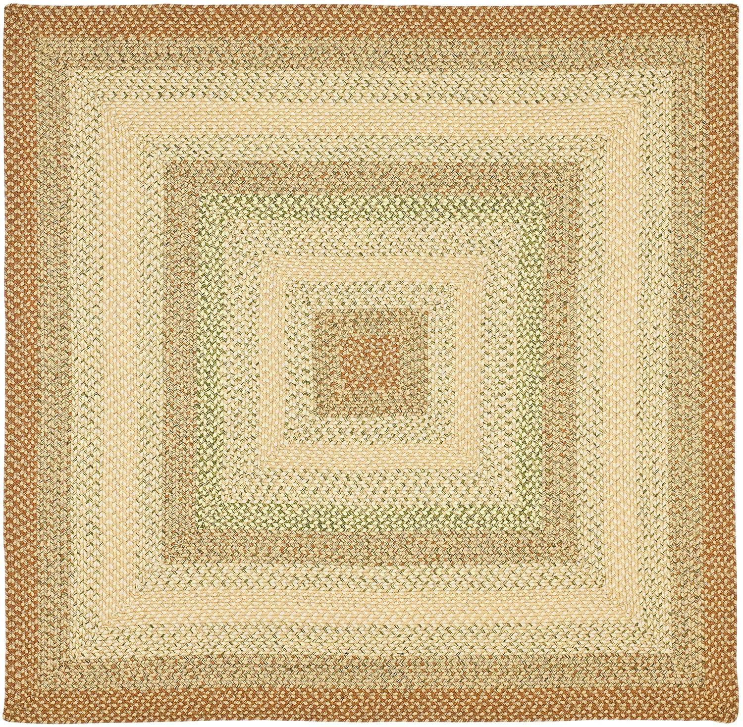 Braided BRD303 Hand Woven Area Rug - Rust/Multi - 5'x5' - Safavieh.