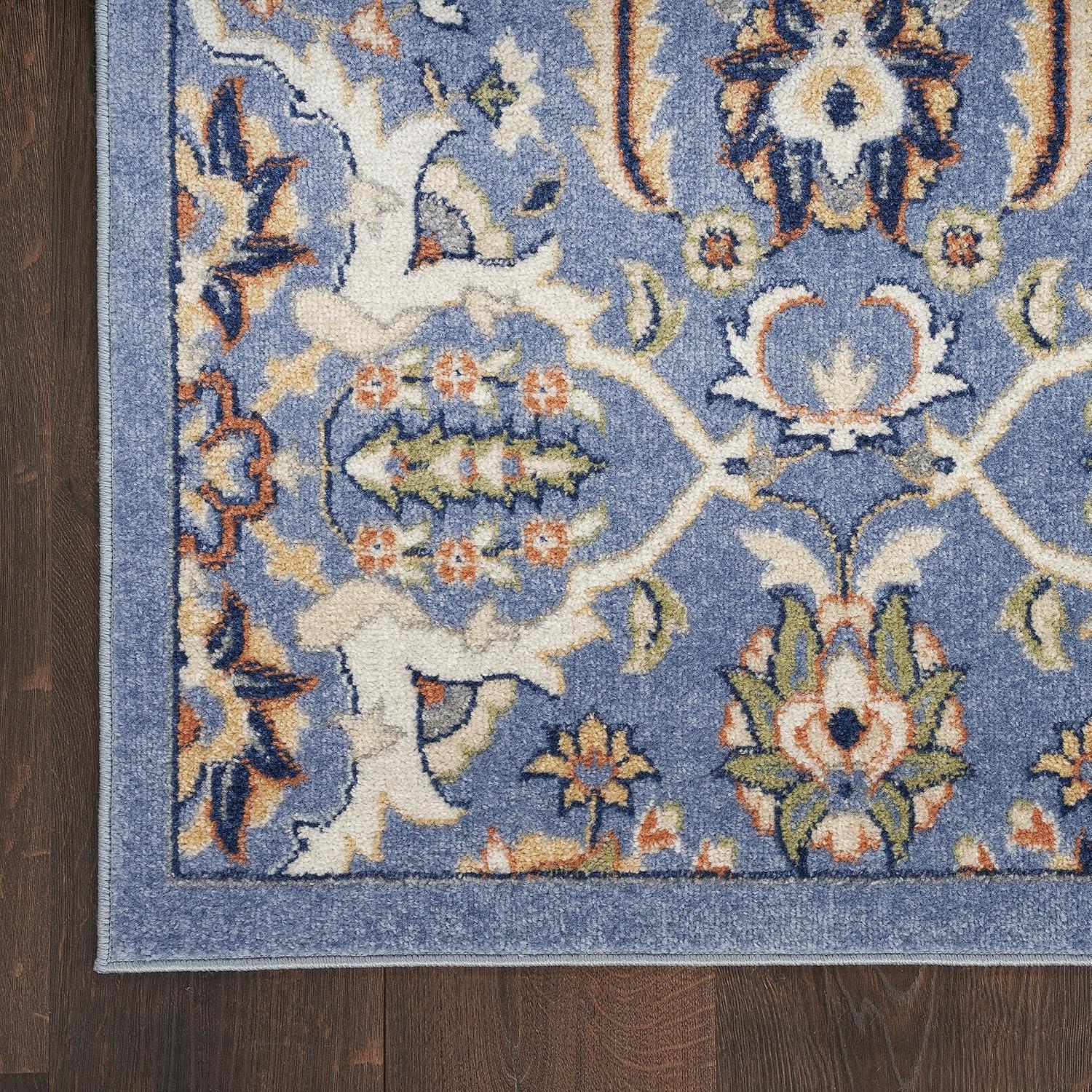 Nourison Allur Boho Indoor Area Rug Light Blue 7' x 10'