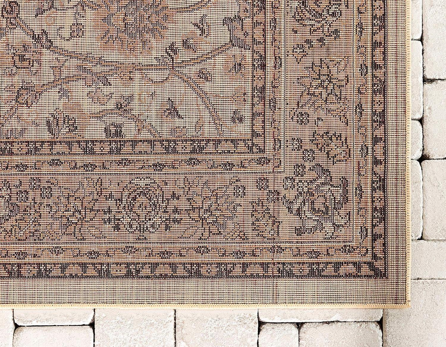 Unique Loom 6' 1 x 9' 0 Sialk Hill Washington Ivory Area Rug