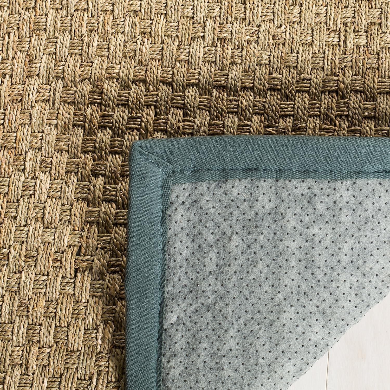 Natural Fiber NF114 Power Loomed Indoor Accent Rug - Natural/Light Blue - 2'6"x4' - Safavieh.