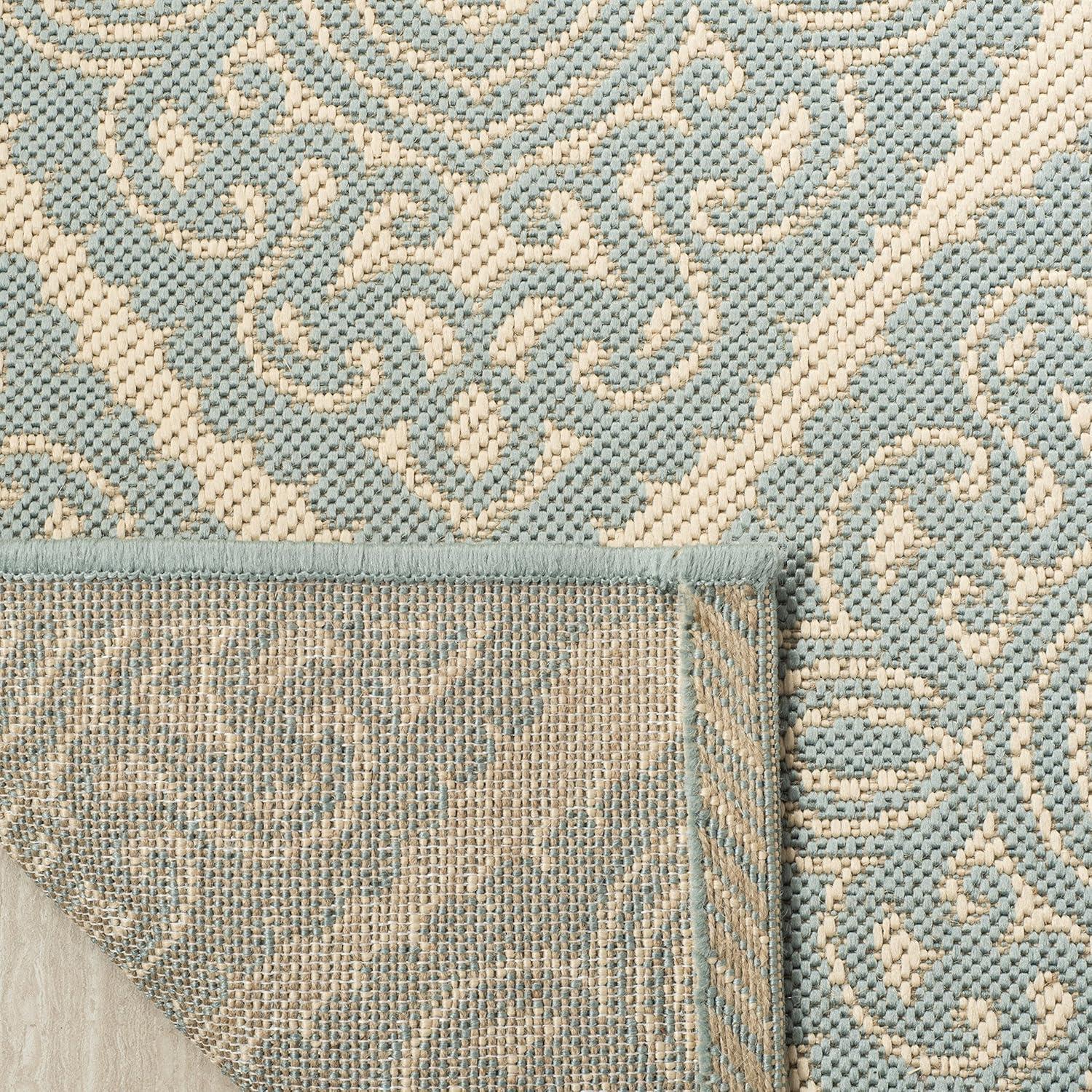 Cream Beige Flat Woven Geometric Synthetic Runner Rug