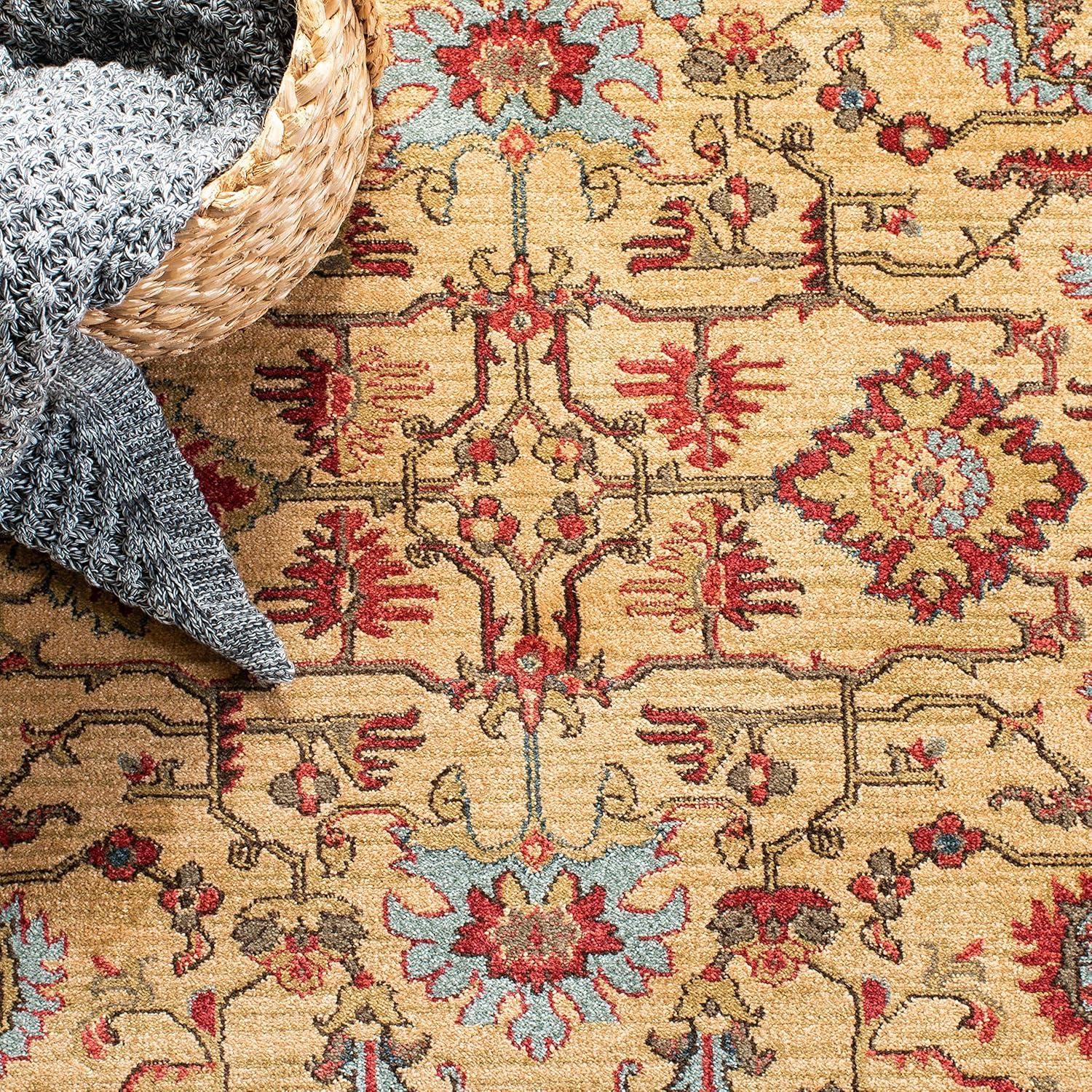 Mahal MAH693 Power Loomed Indoor Accent Rug - Beige/Red - 3'x5' - Safavieh