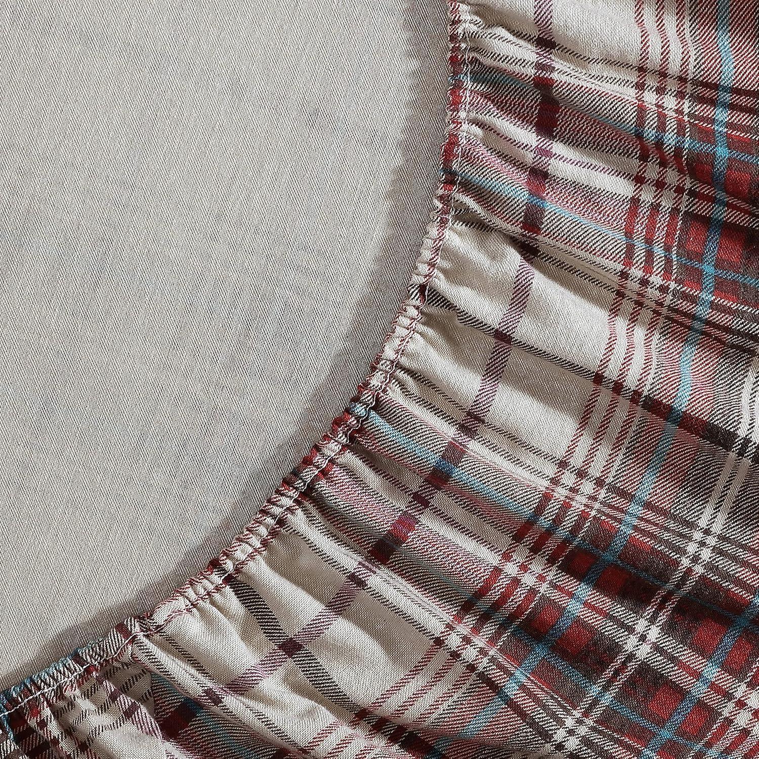 Eddie Bauer Flannel Sheet Set, King, Montlake Plaid