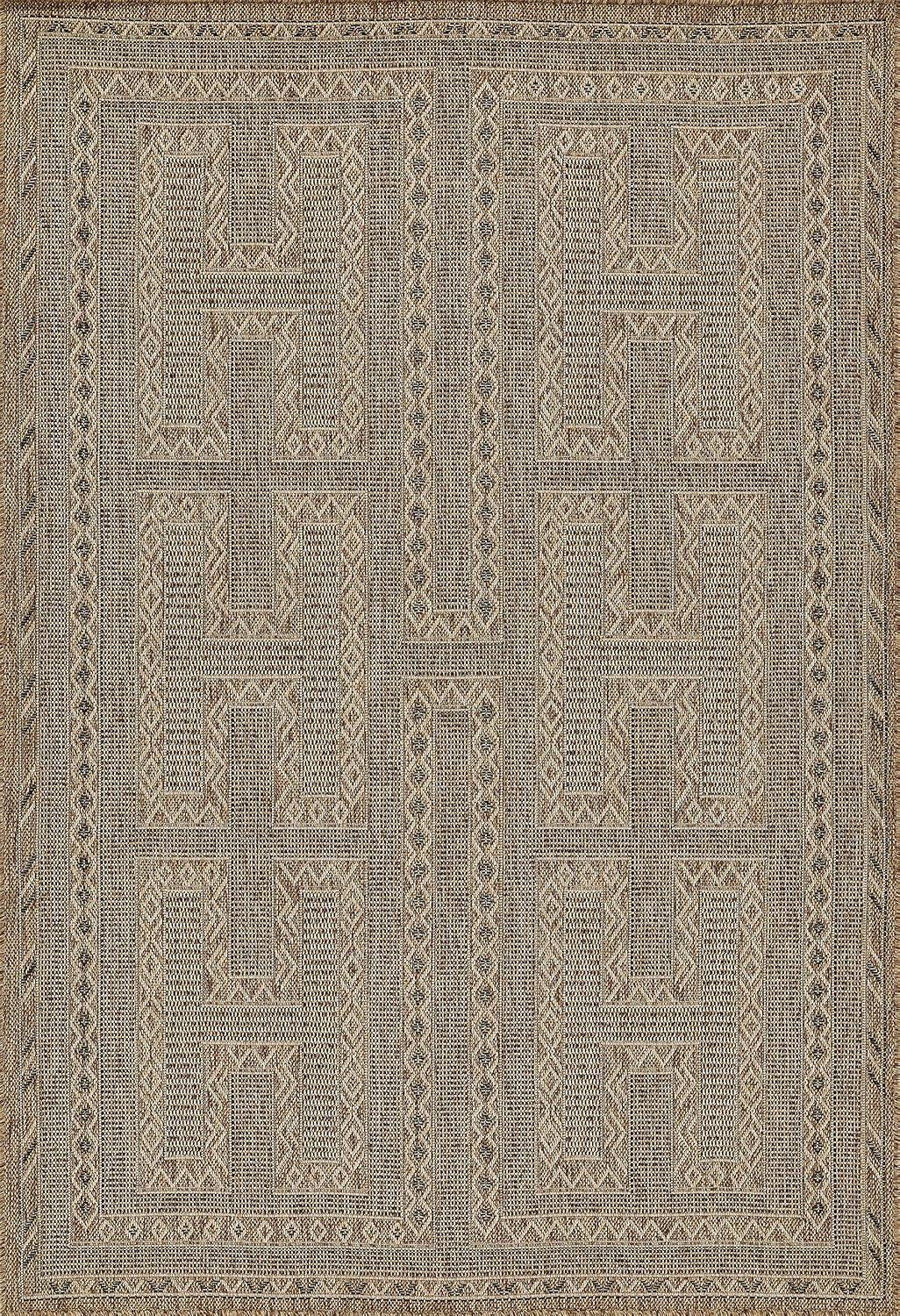 Momeni Hampton Gian Machine Loomed Indoor/Outdoor Rug Natural