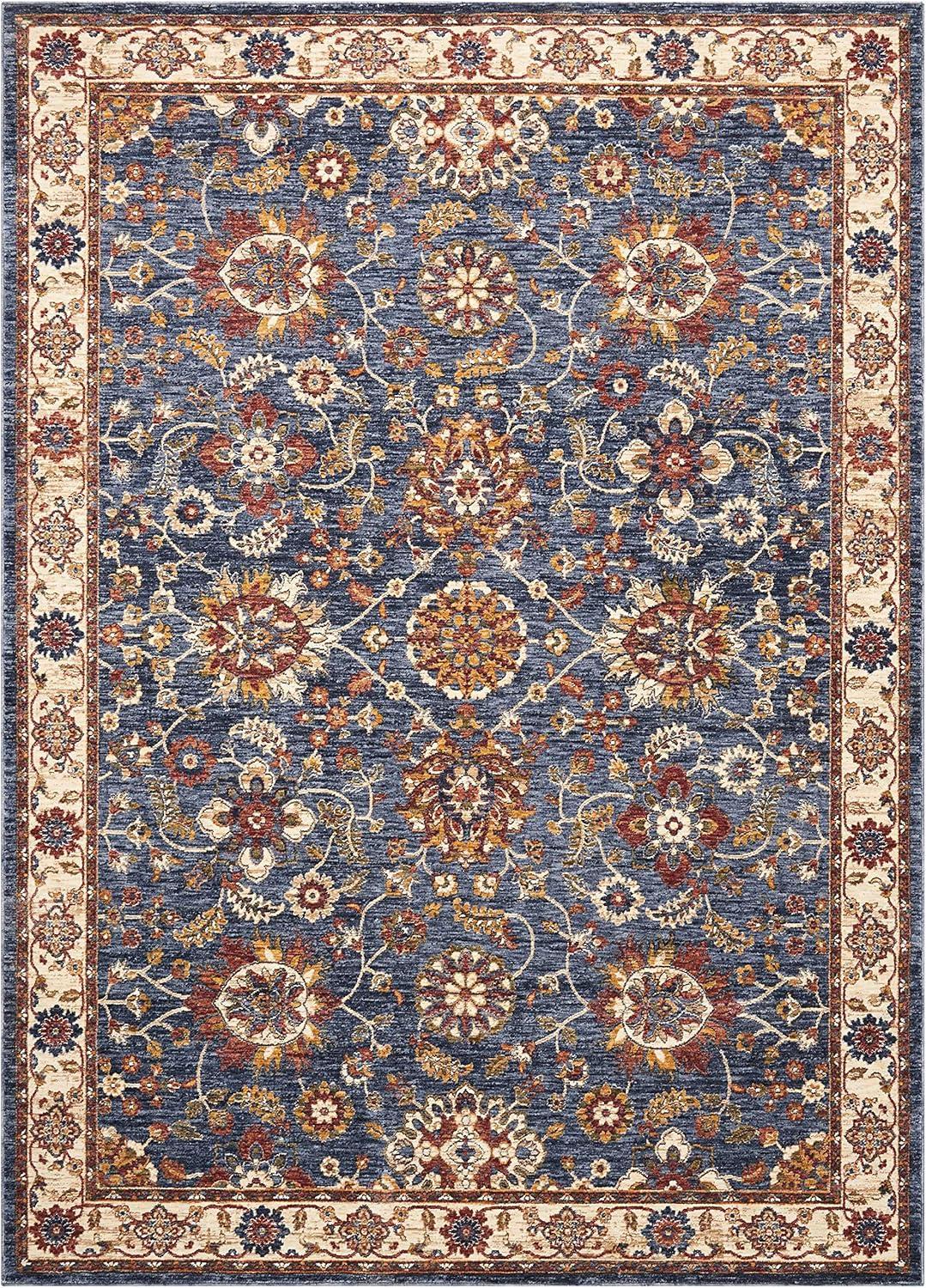 Nourison Reseda Vintage Blue 5'3" x 7'6" Area Rug, (5x8)
