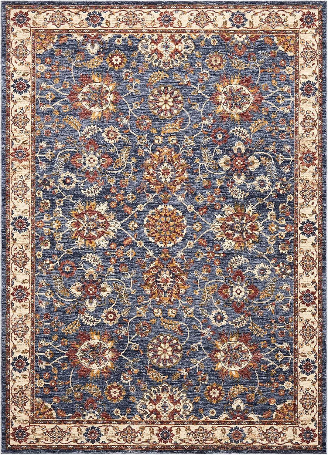Nourison Reseda Vintage Blue 5'3" x 7'6" Area Rug, (5x8)