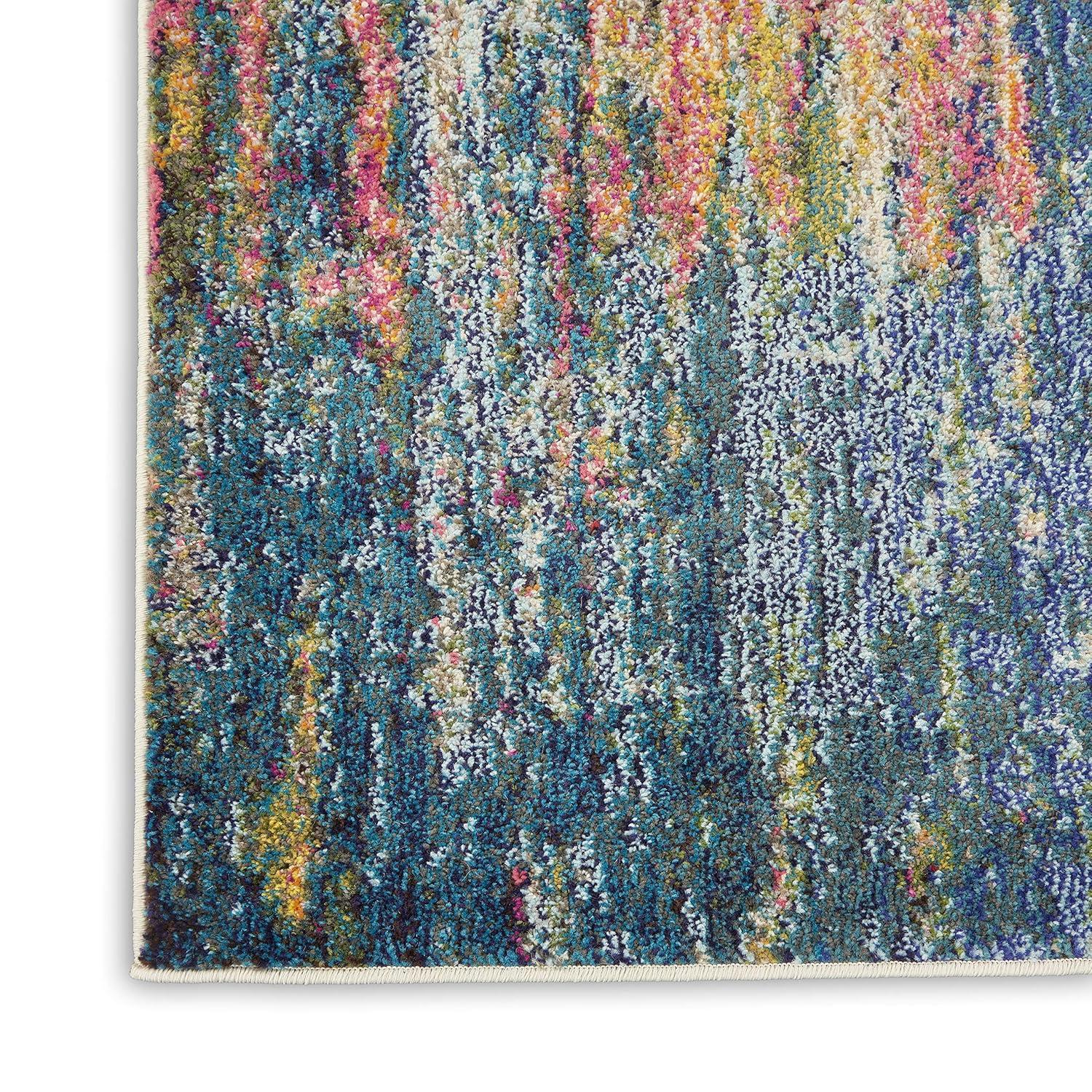 Nourison Celestial 2'2"X10' (10' Runner) Blue/Yellow Indoor Area Rug Colorful Contemporary Abstract by Nourison