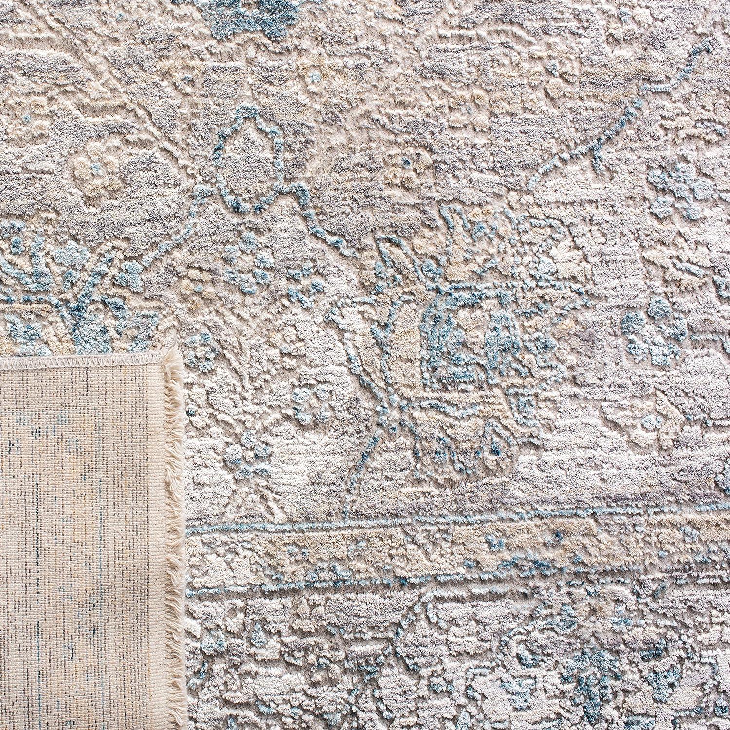 Dream DRM408 Power Loomed Indoor Area Rug - Grey/Blue - 6'7" Round - Safavieh