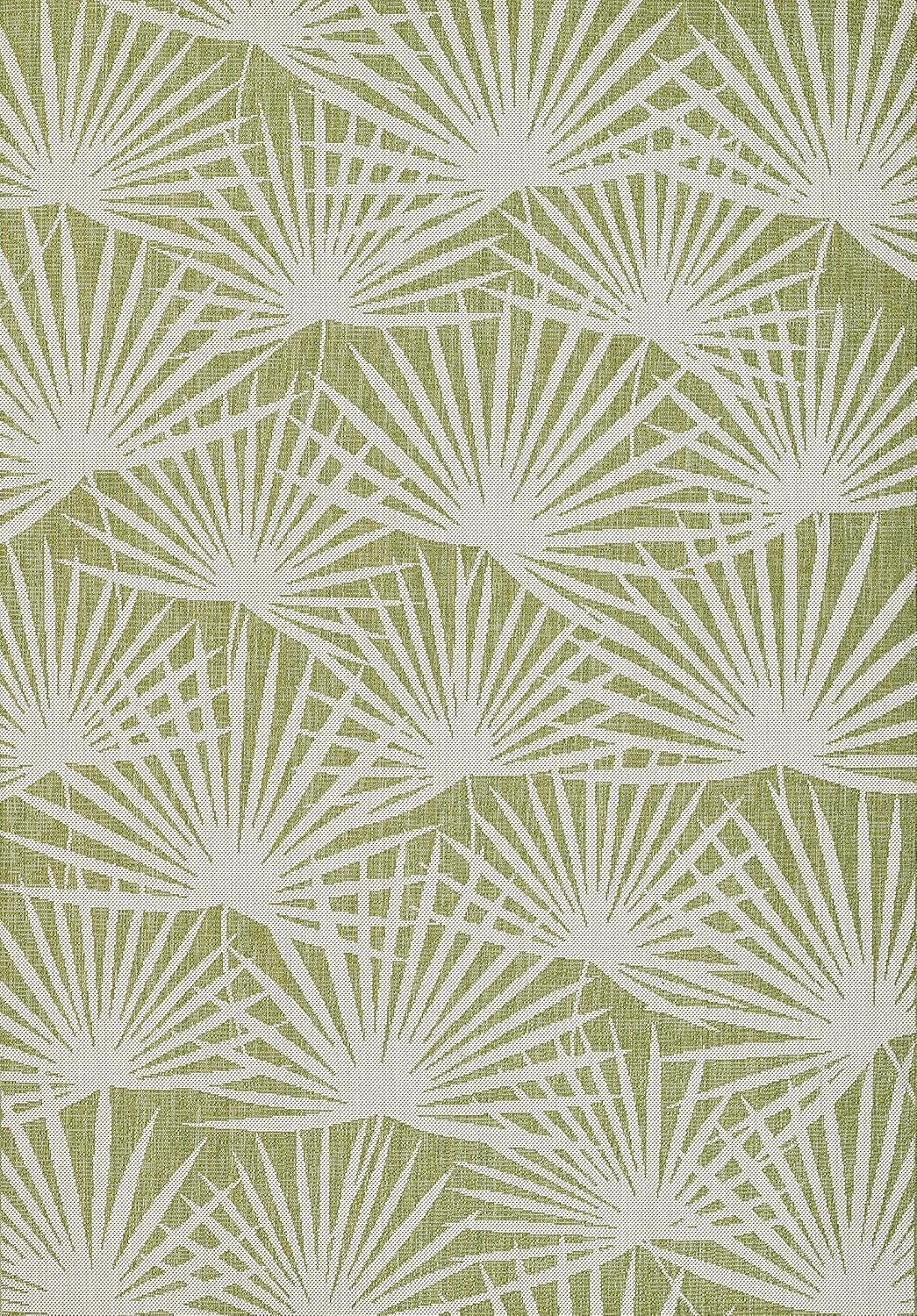 Novogratz Villa Floral Green/White Indoor / Outdoor Area Rug