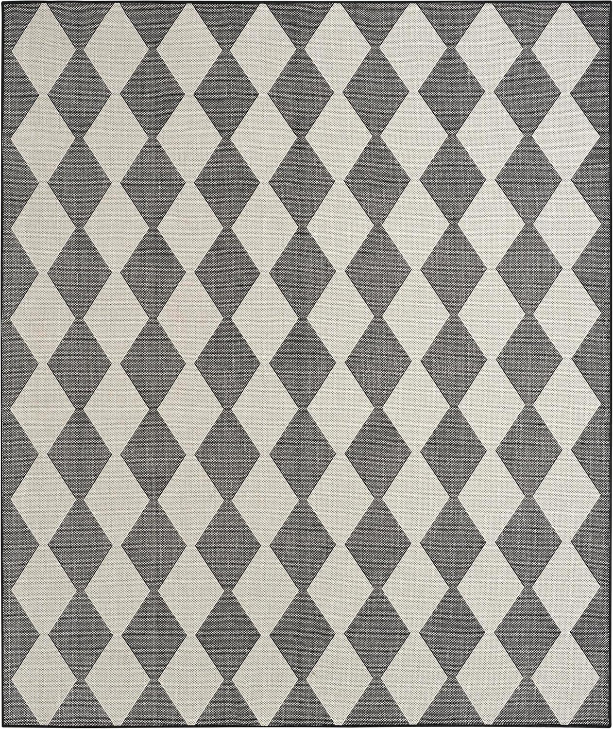 Nourison Positano Modern Diamond Outdoor Rug