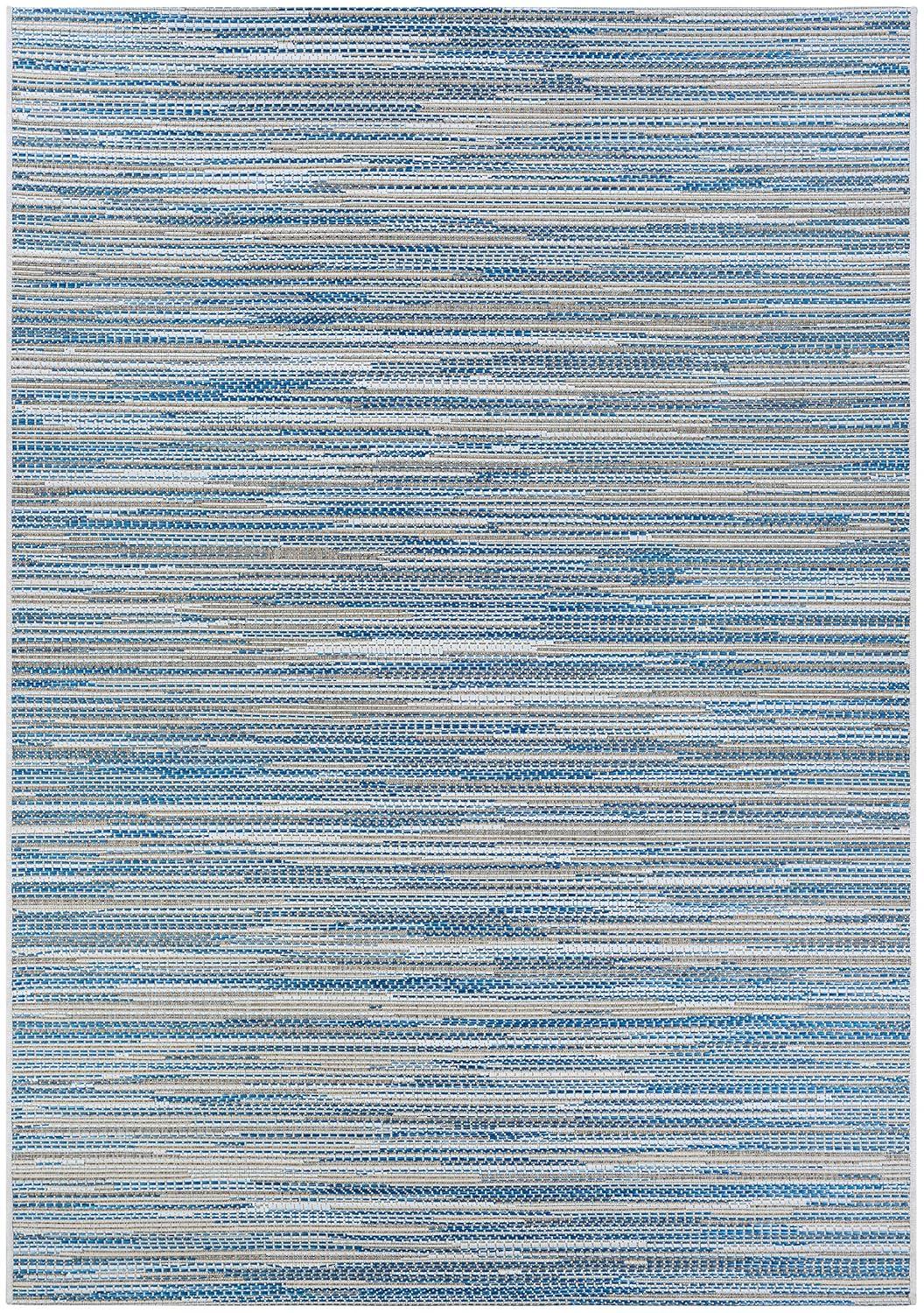 Couristan Monte Carlo Coastal Breeze Indoor/Outdoor Area Rug, 5'3" x 7'6", Taupe-Champagne
