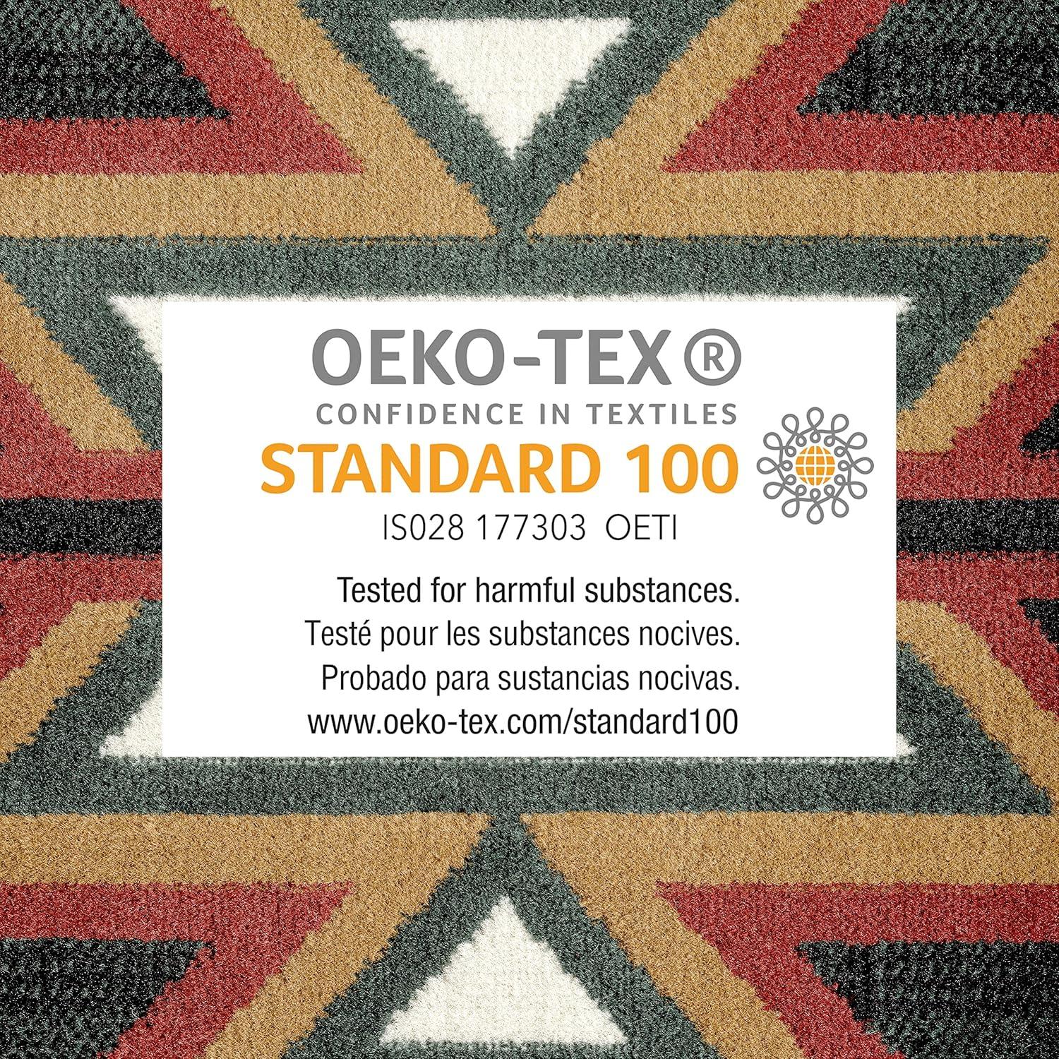 Home Dynamix Premium Sagrada Southwestern Geometric Area Rug Green/Red, 5'2"x7'4"