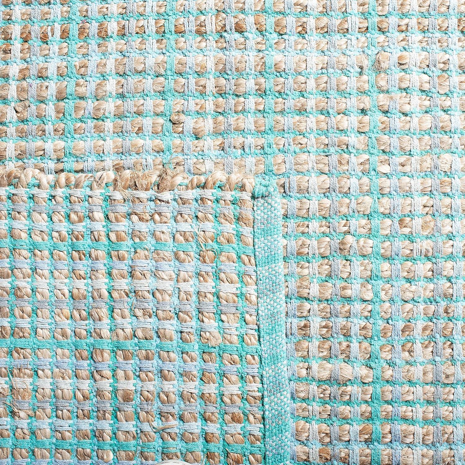 SAFAVIEH Cape Cod Ivana Braided Striped Area Rug, 8' x 10', Green