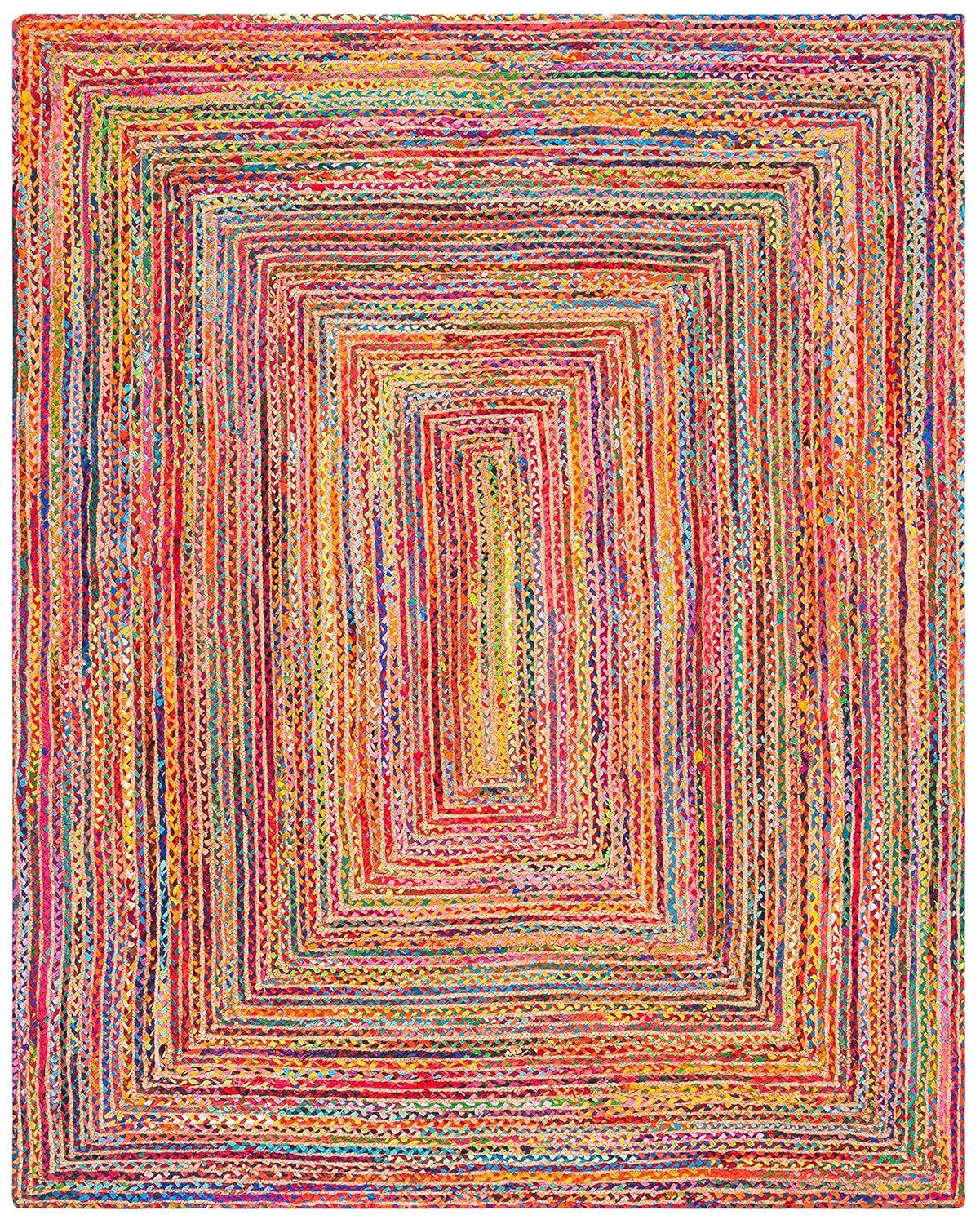 Cape Cod CAP202 Woven Indoor Area Rug - Red/Multi - 8'x10' - Safavieh