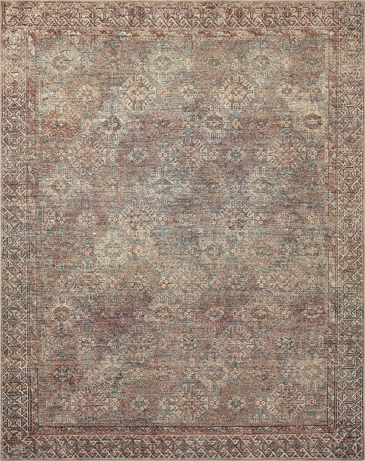 Amber Lewis x Loloi Billie Aqua / Rust Area Rug