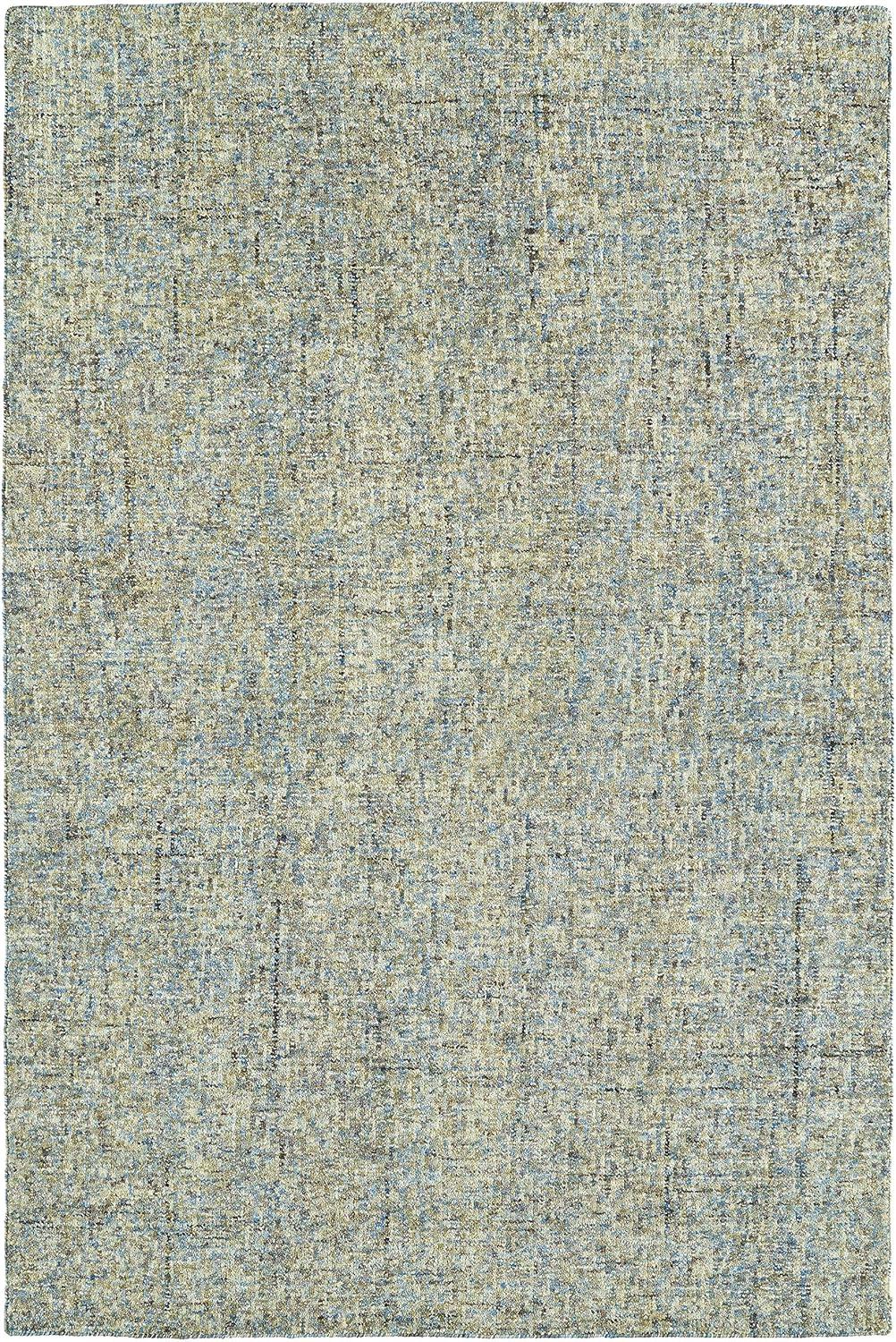 Chambray Elegance Hand-Tufted Wool Rug in Ivory and Light Blue, 9' x 13'