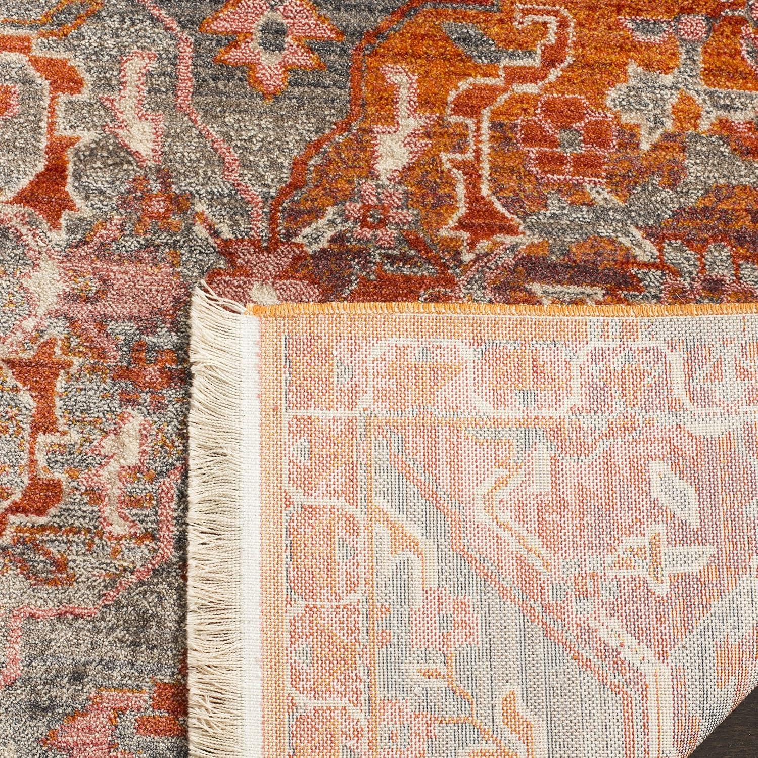 Vintage Persian VTP470 Power Loomed Indoor Area Rug - Aqua/Orange - 5'x7'6" - Safavieh.
